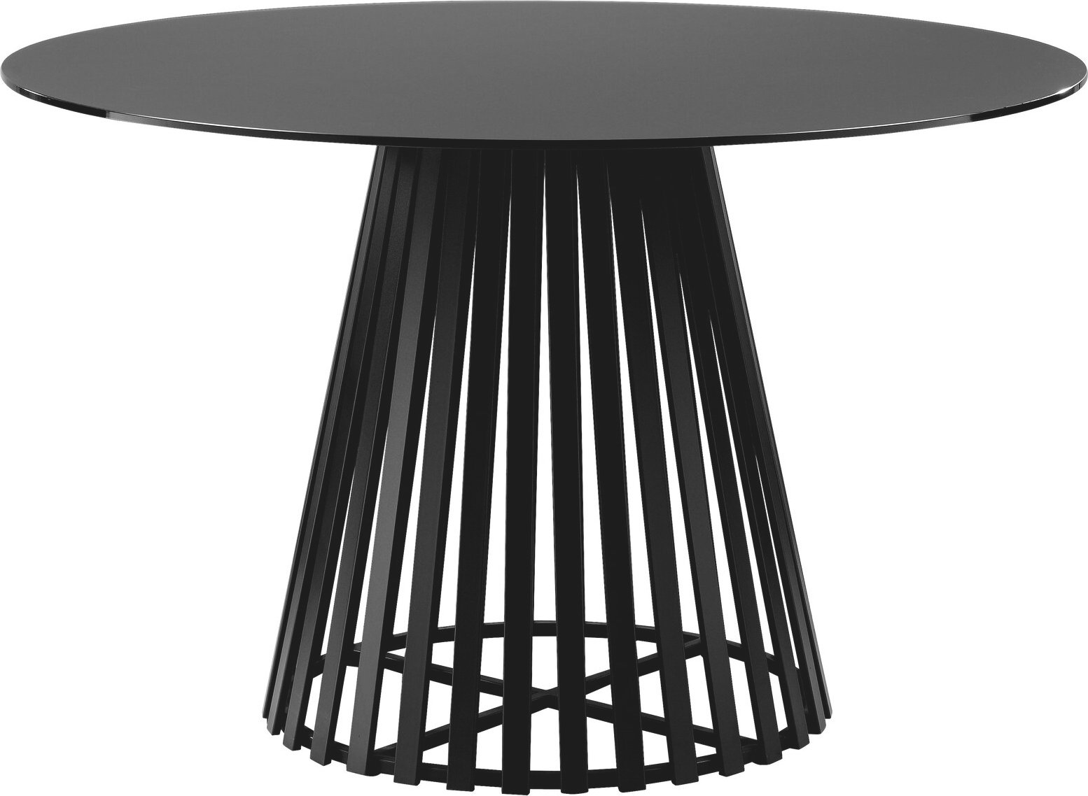 Z2 Esstisch rund HENNING, schwarz, Glas