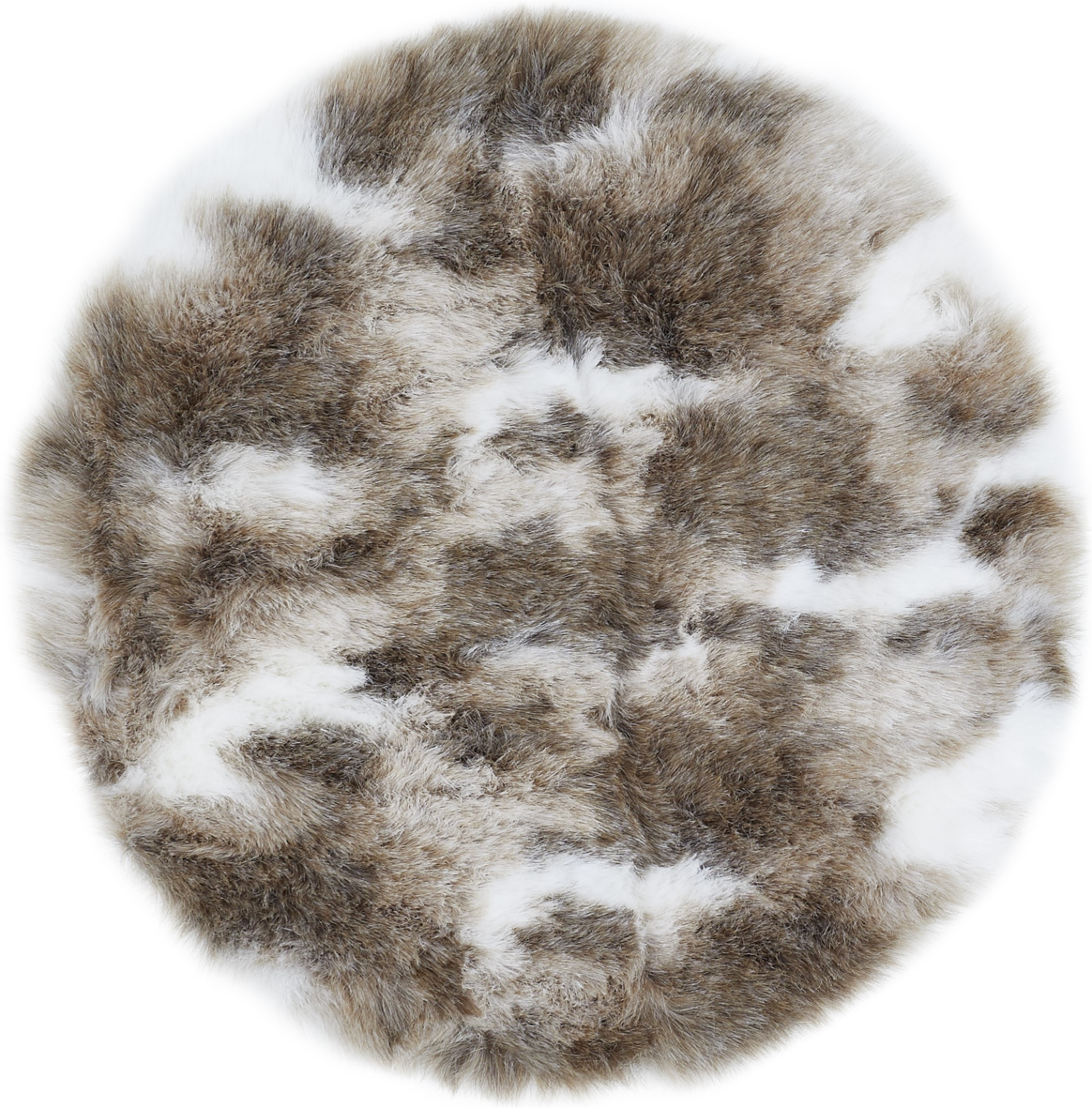 Andiamo Rentier Kunstfell 90 rund FELLE, grau, Acryl