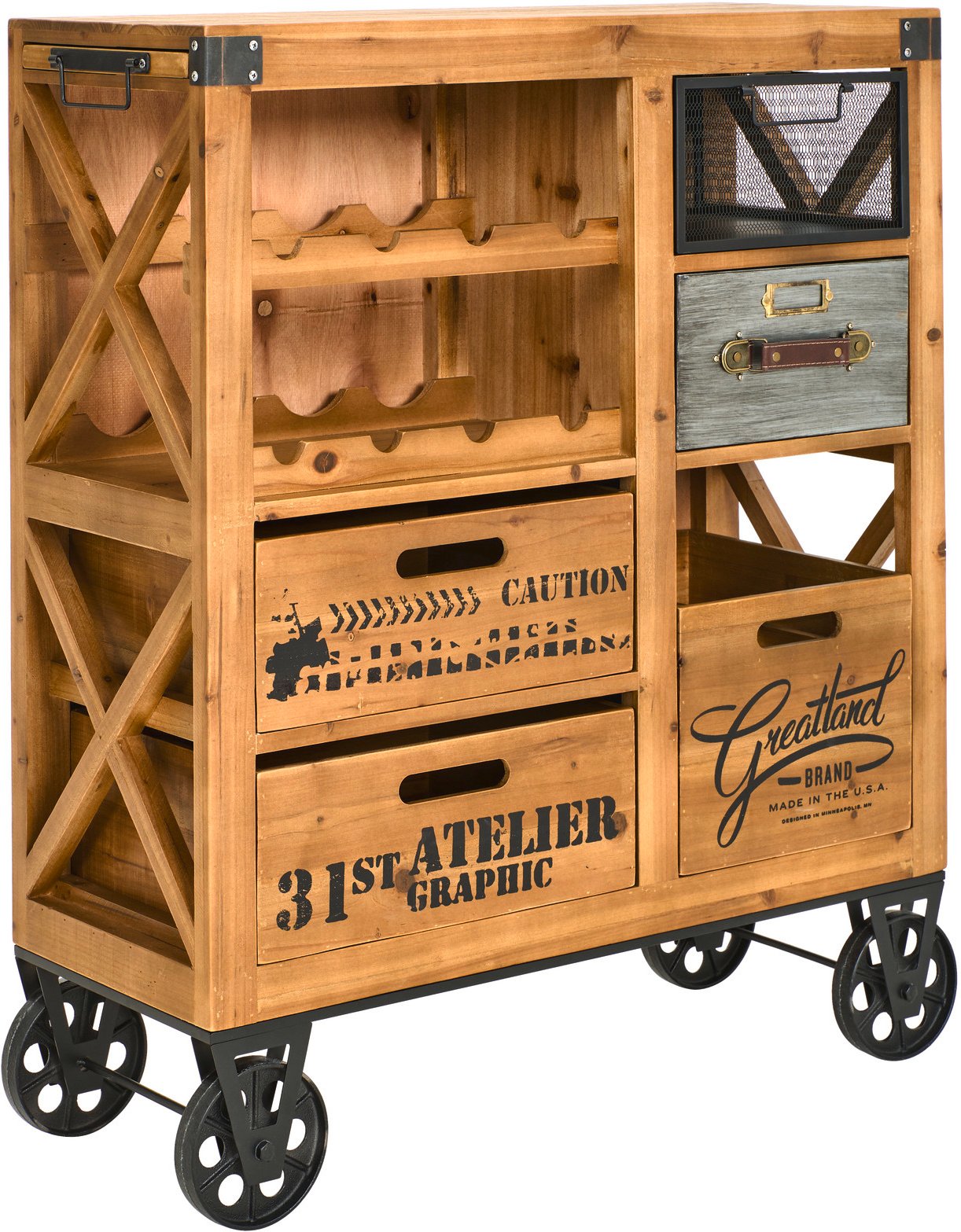 Landscape Bar-und Servierwagen ALVA, Kiefer