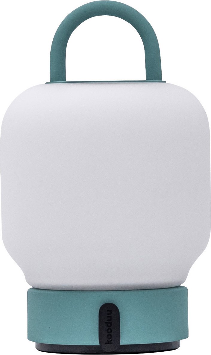 kooduu LED-Tischleuchte Smokey Teal LOOME, Materialmix