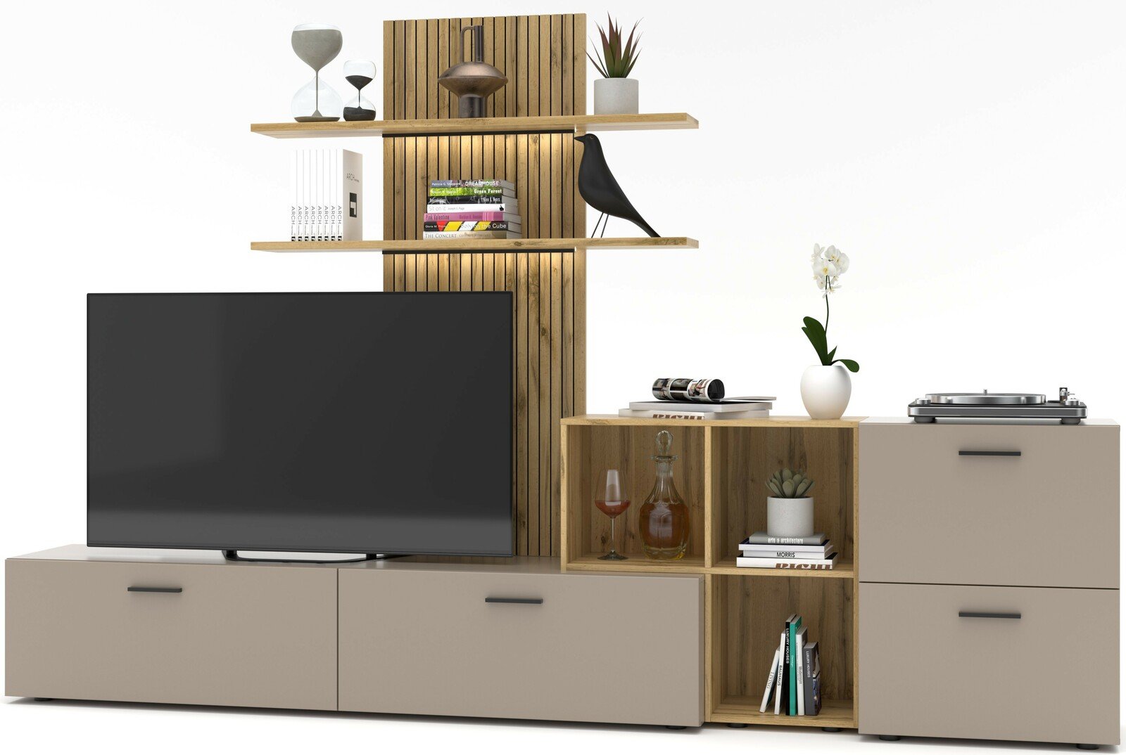 Z2 Wohnwand GERRY, Holznachbildung