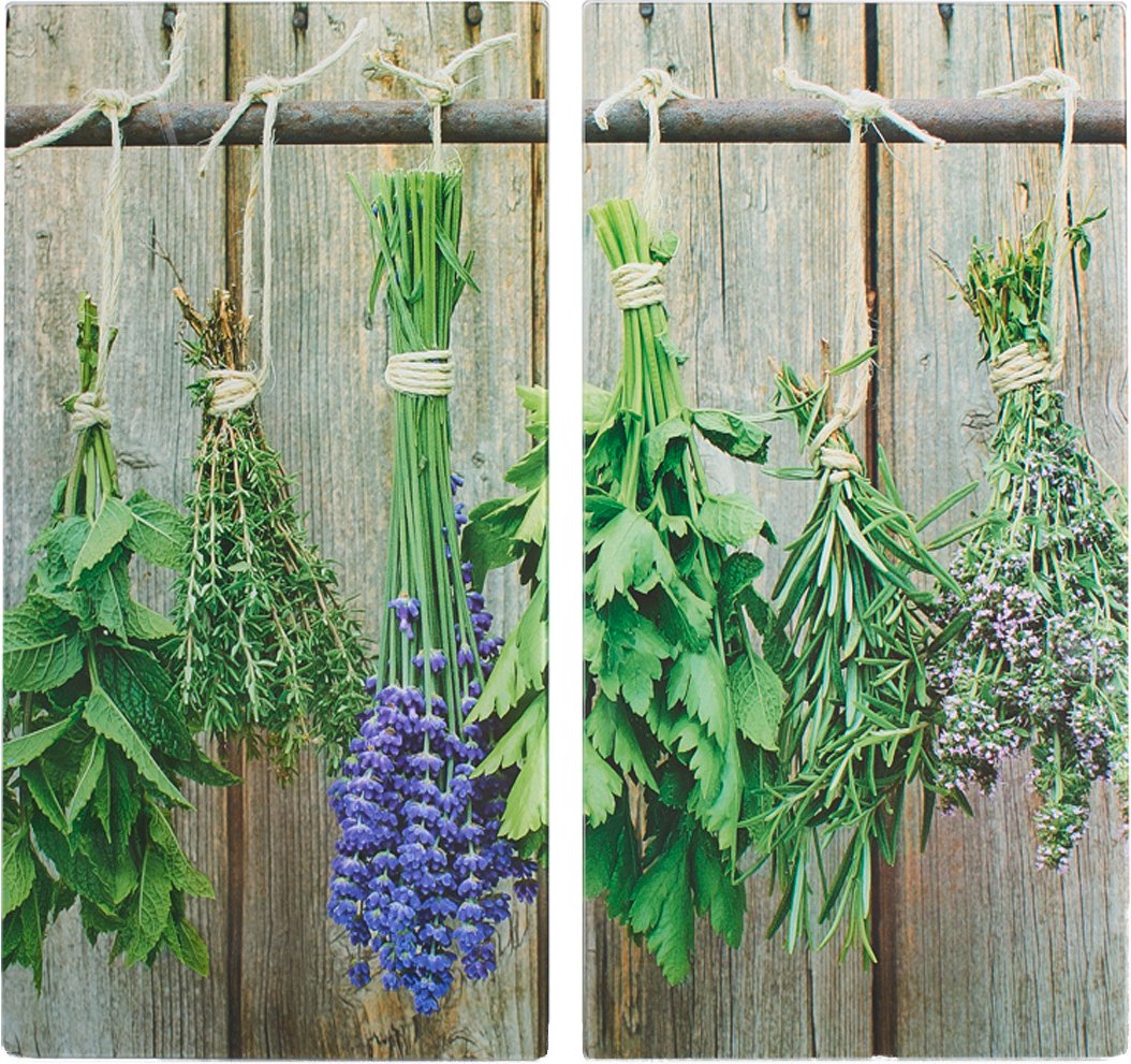 Zeller Present Herdabdeck-/Schneideplatten-Set, Glas