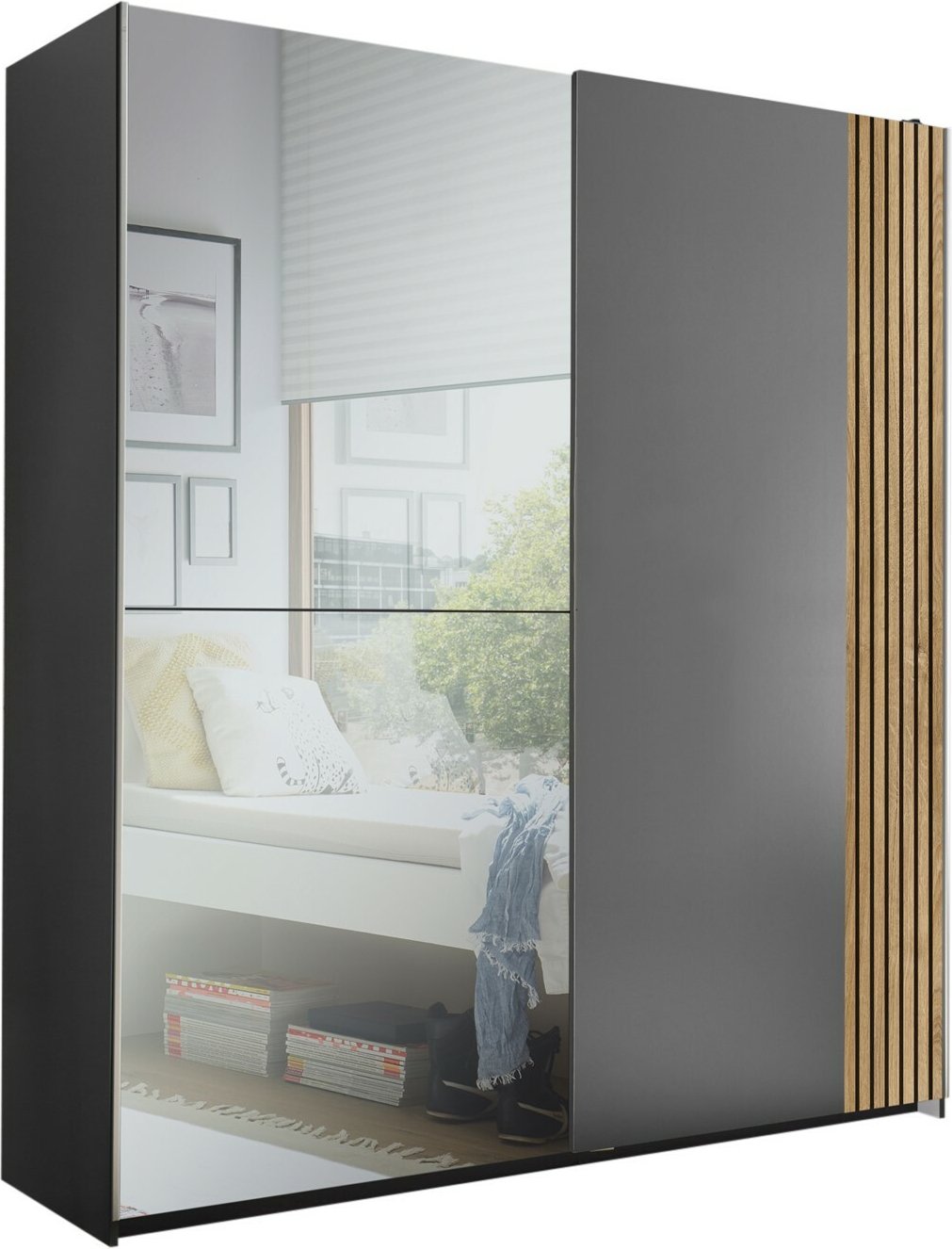 Z2 Schwebetürenschrank 2-türig BERNO, Holznachbildung