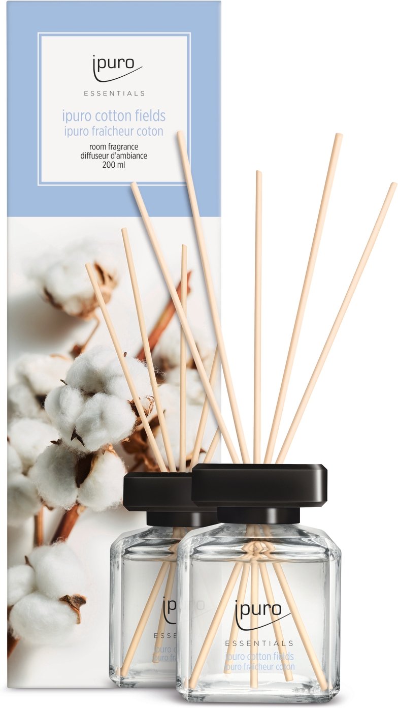 ipuro ESSENTIALS Raumduft Cotton Fields, Glas