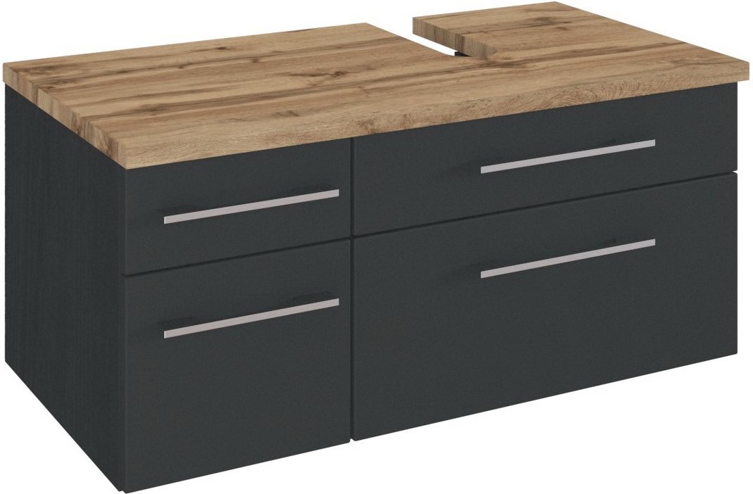 XORA Waschbeckenunterschrank rechts DAVOS, Holznachbildung