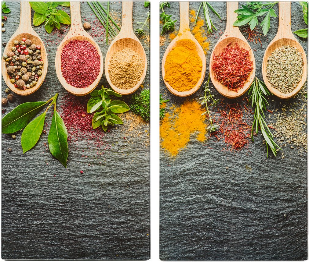 Zeller Present Herdabdeck-/Schneideplatten-Set, Glas