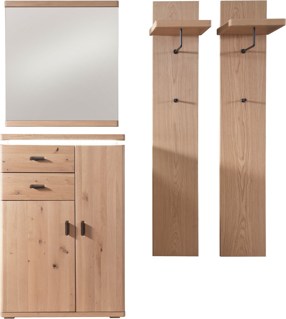 Linea Natura Garderobenkombination 4-tlg. BARCELONA, Teilmassiv