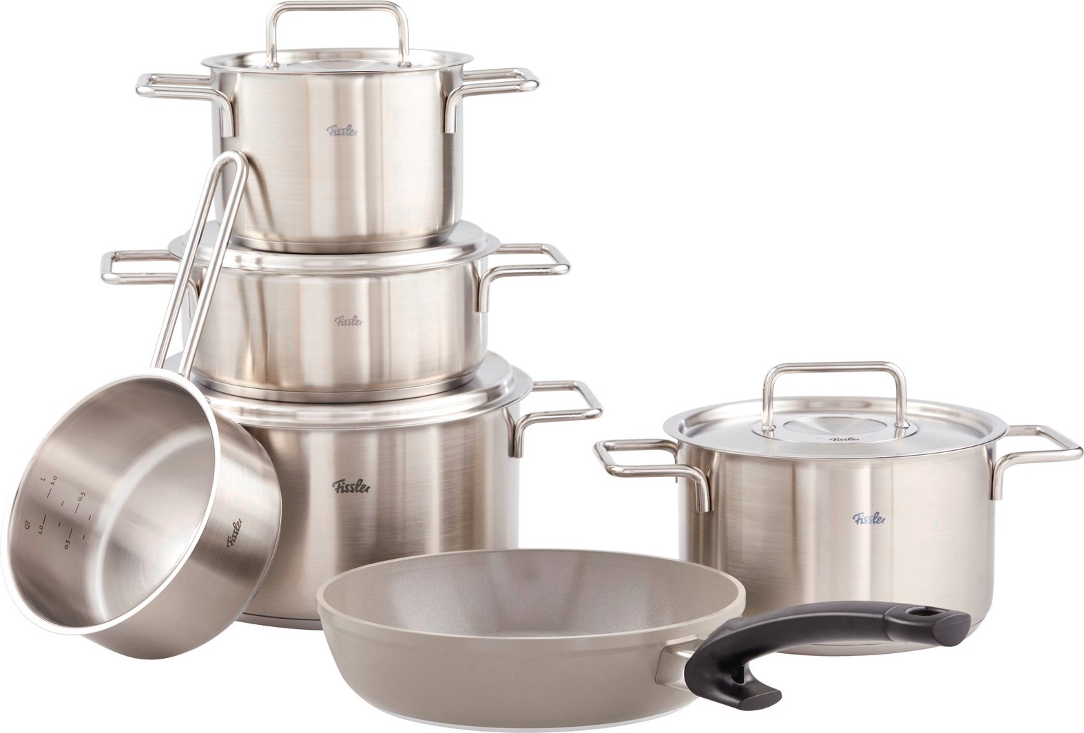 Fissler Topfset  5-tlg. PURE + Gratis Bratpfanne Ceratal 24cm,...