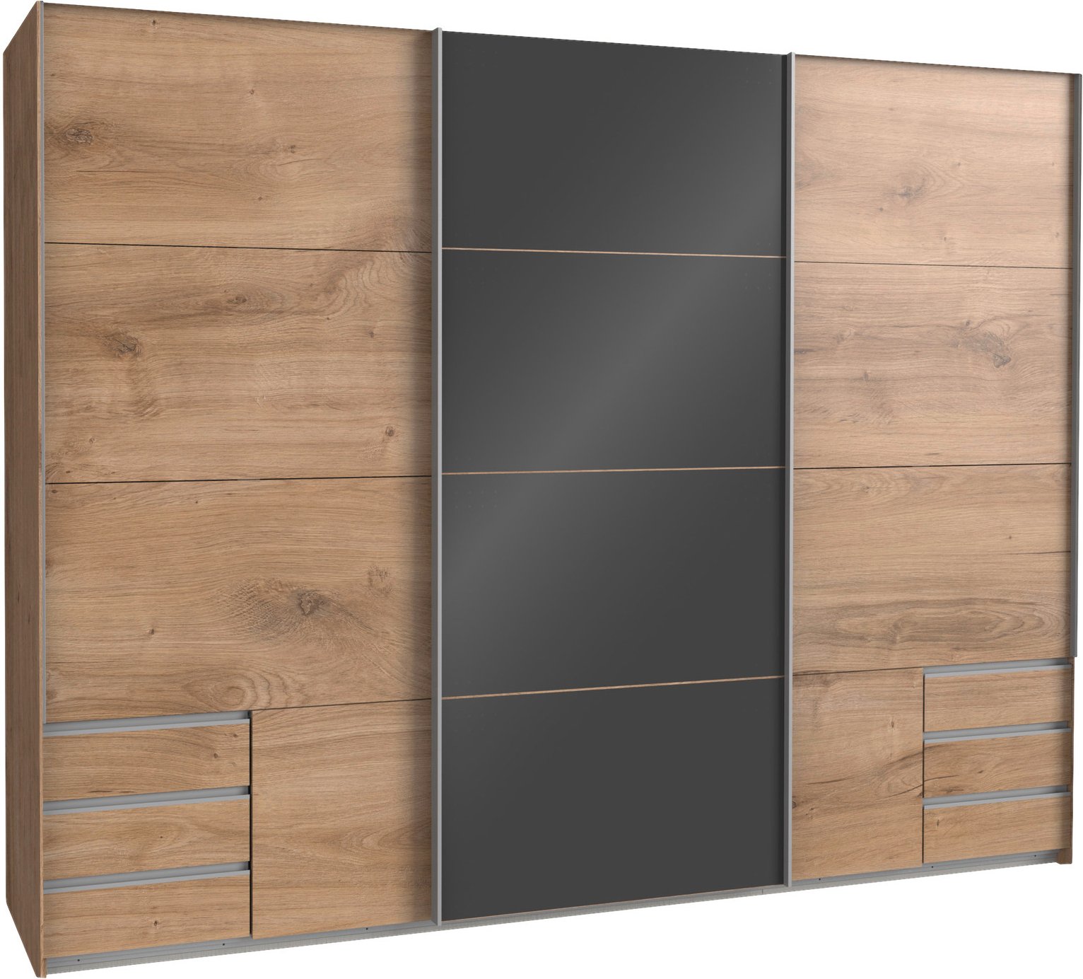 Z2 Schwebetürenschrank 3-türig VALENCIA, Holznachbildung