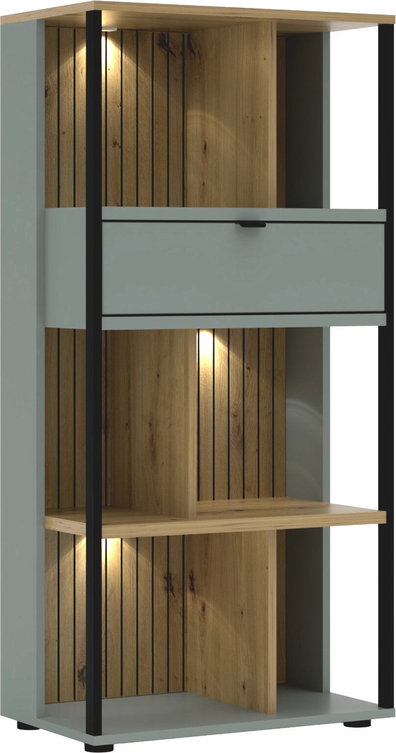 Voleo Aktenregal DIANA, schilf, Holznachbildung