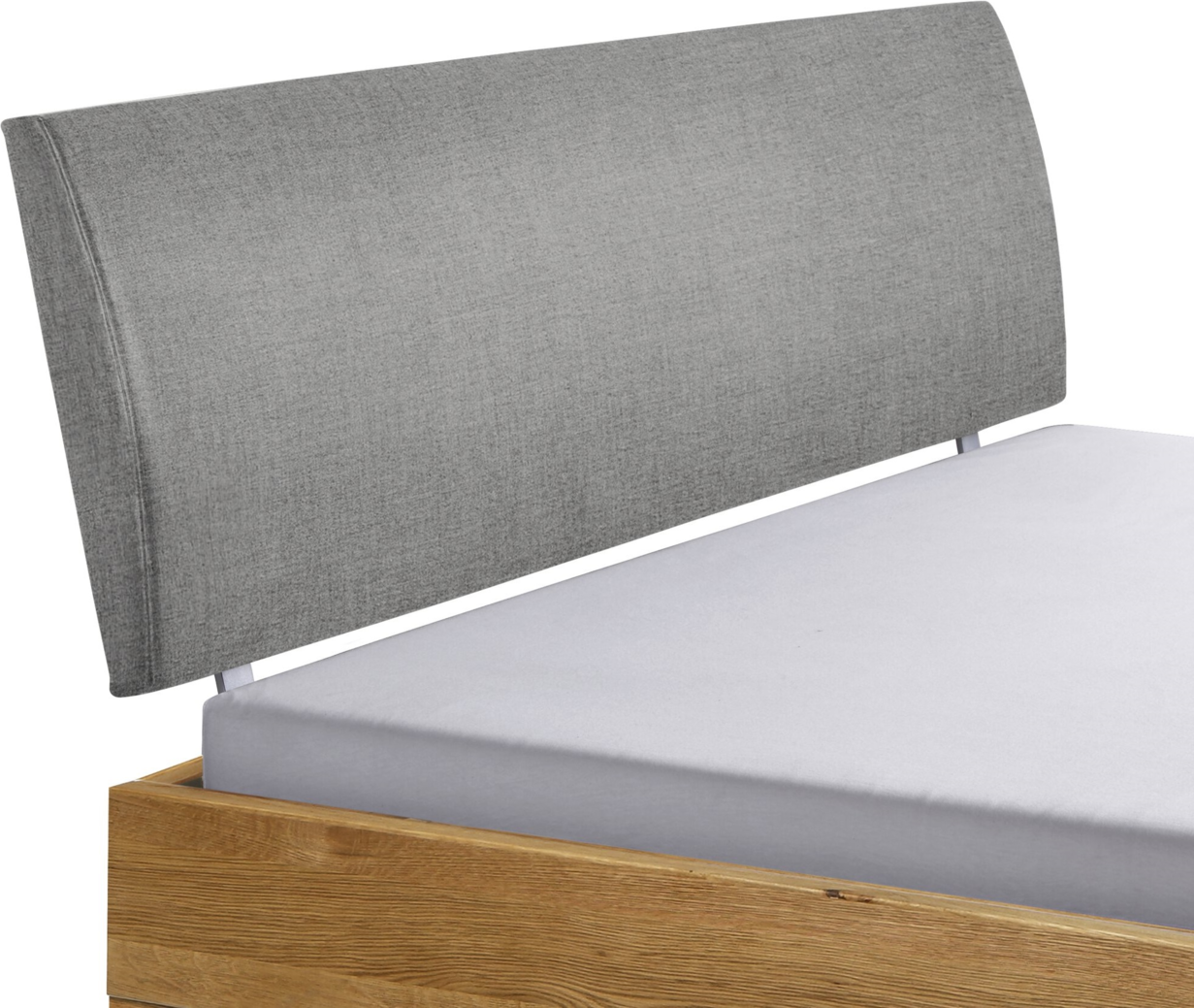 Hasena Kopfteil gepolstert TRENTO, grau, Stoff