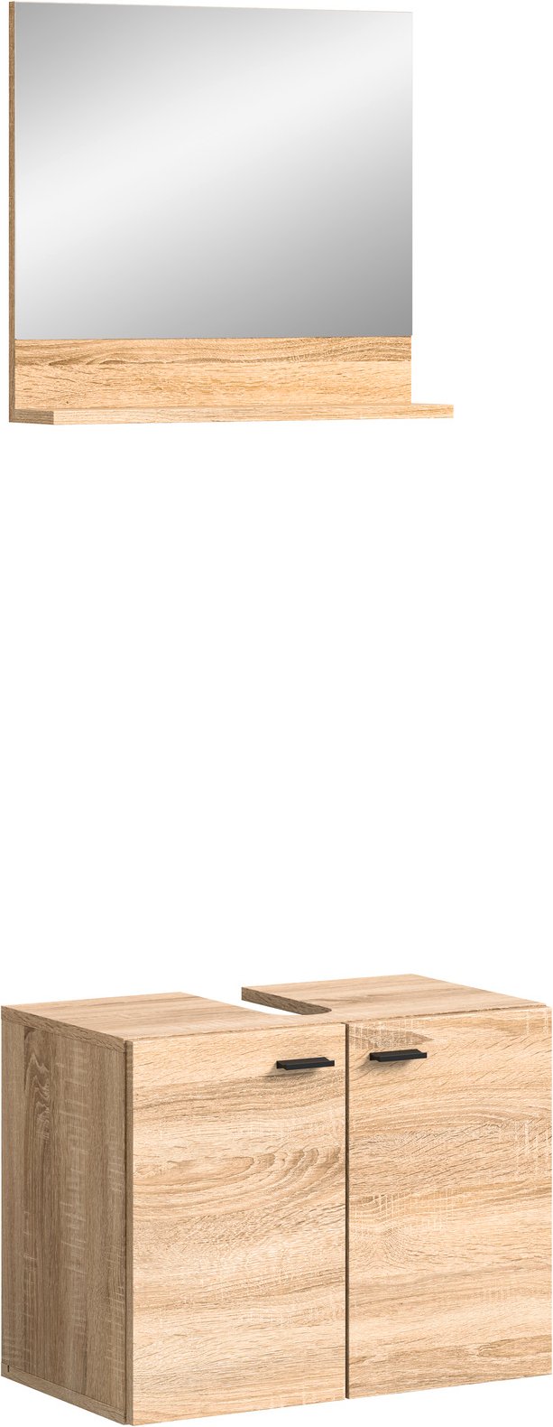MID.YOU Waschbeckenunterschrank inkl. Spiegel BOSTON, Holznachbildung