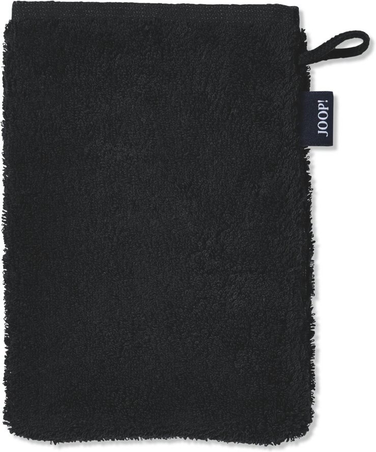 JOOP! Waschhandschuh DOUBLEFACE CLASSIC, schwarz, Baumwolle