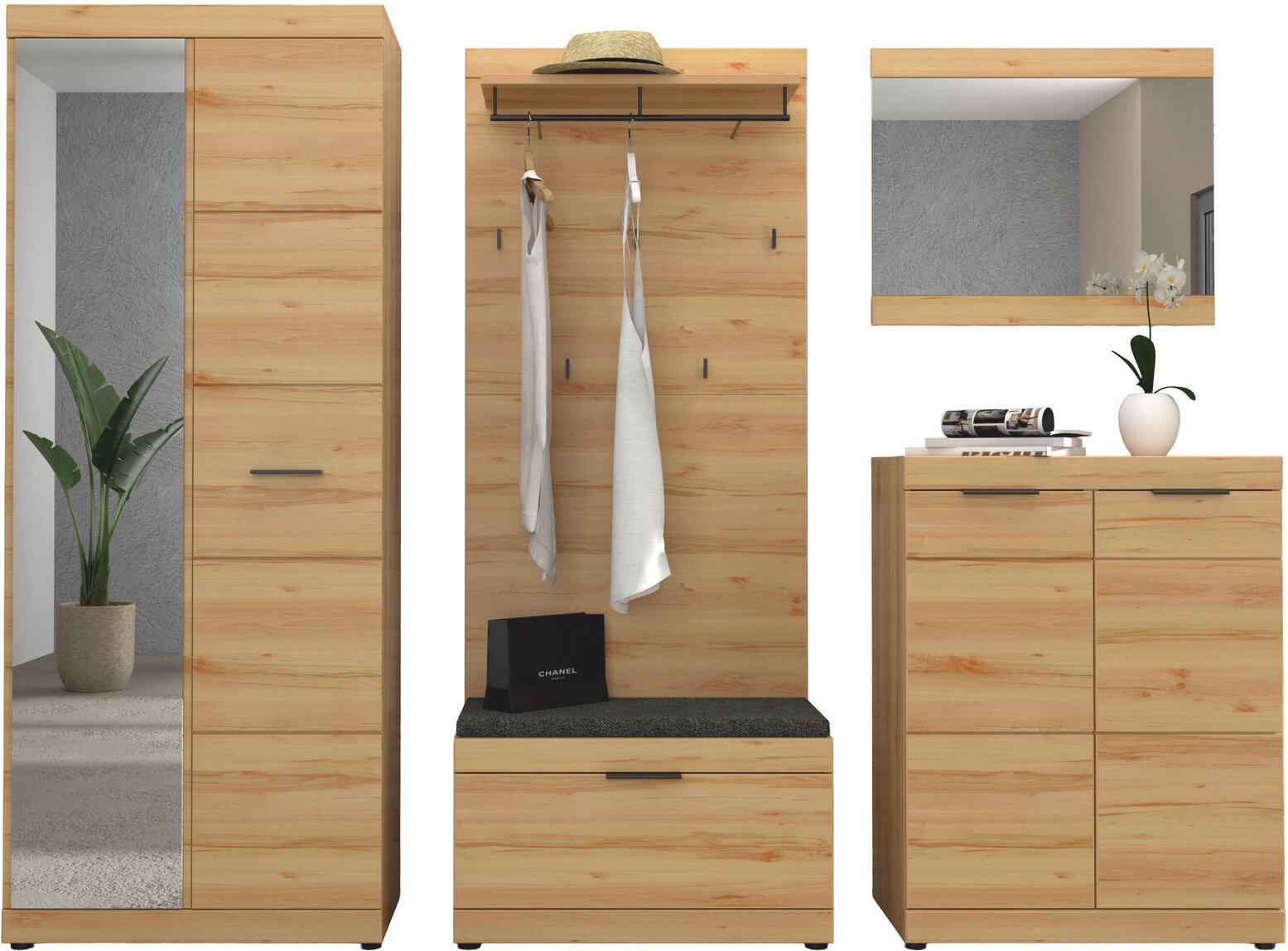 XORA Garderoben-Set 5-tlg. OHIO, MDF