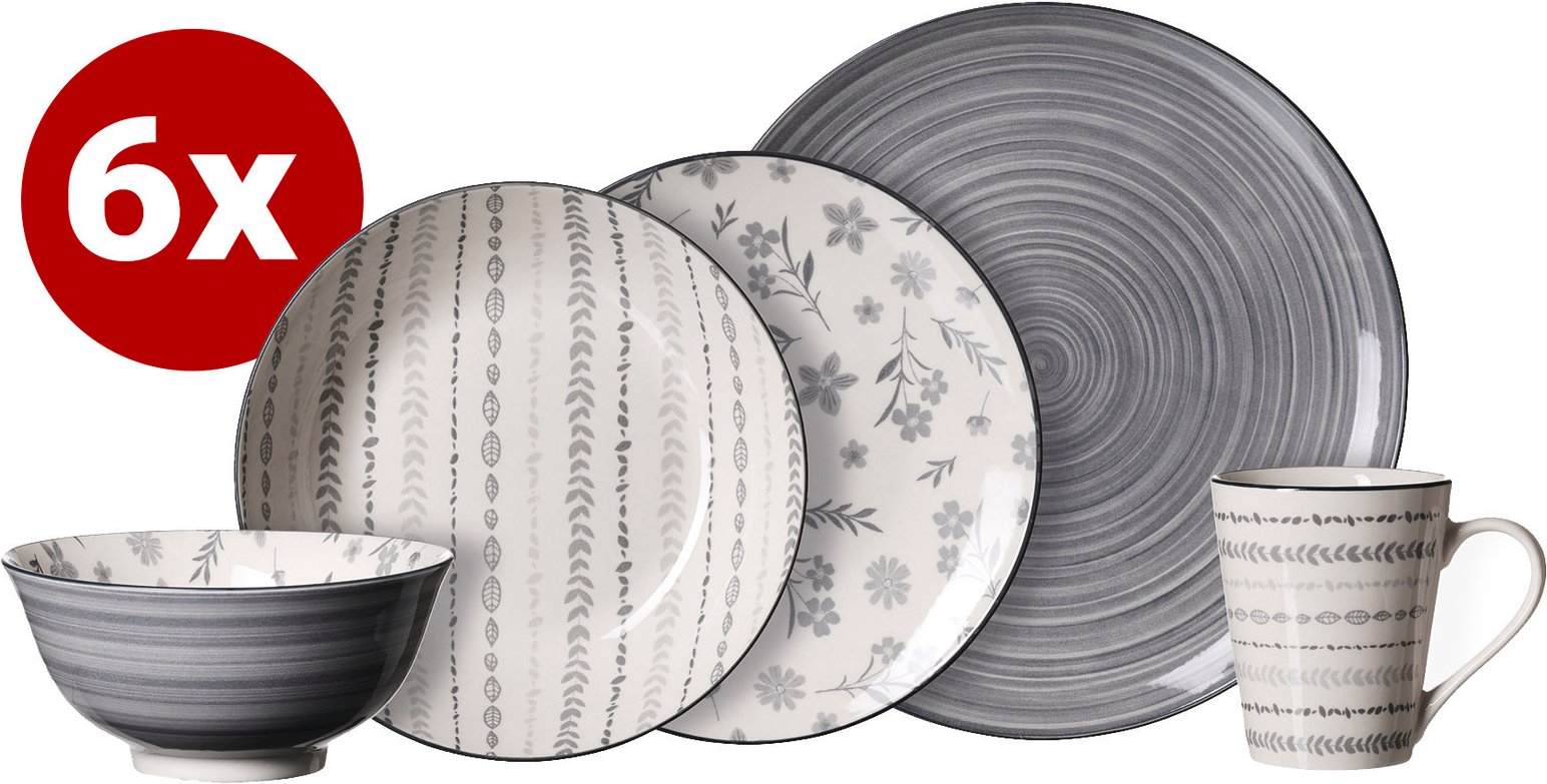 Ritzenhoff & Breker Kombiservice 30-tlg. SENDAI, graubeige,...