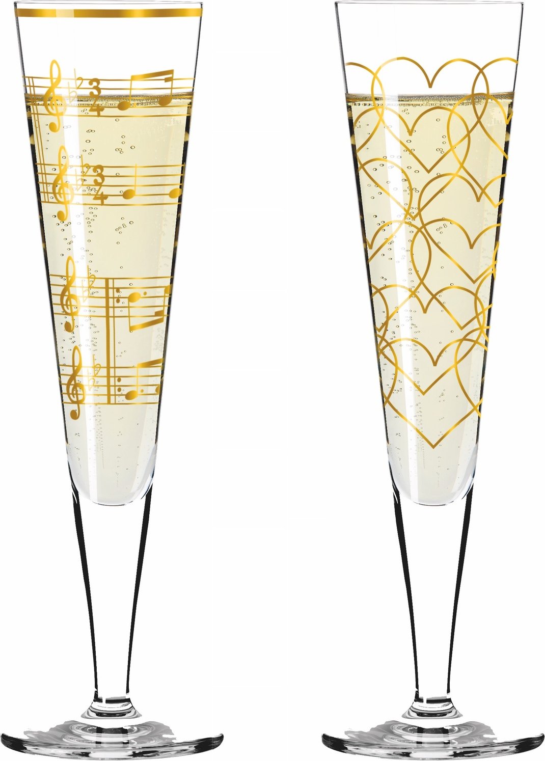 Ritzenhoff Champusglas 2er-Set GOLDNACHT, Kristallglas