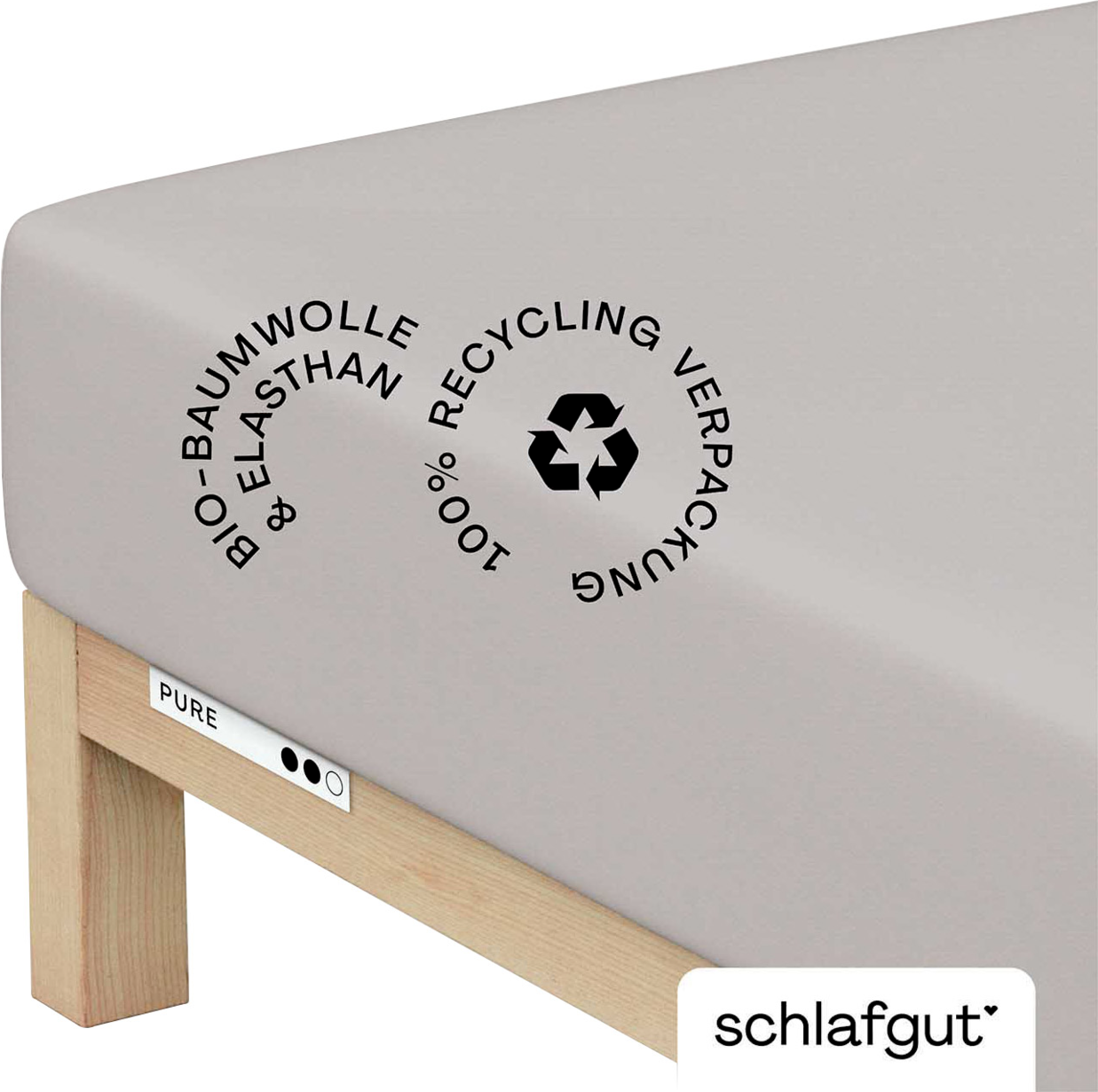 Thumbnail - schlafgut Spannbettlaken S 511 Pure, Baumwolle