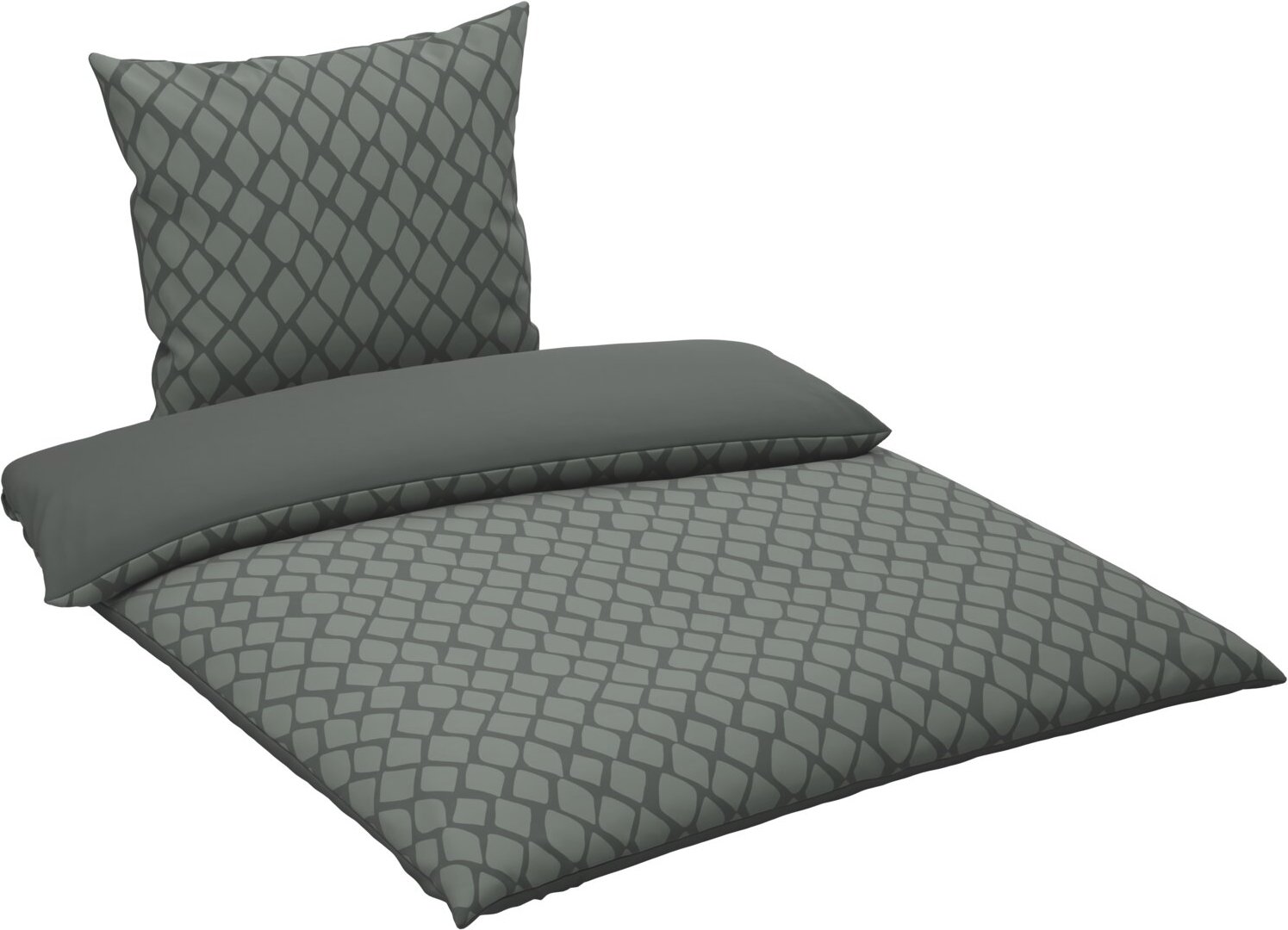 Dieter Knoll Wendebettwäsche, dunkelgrün, Baumwolle