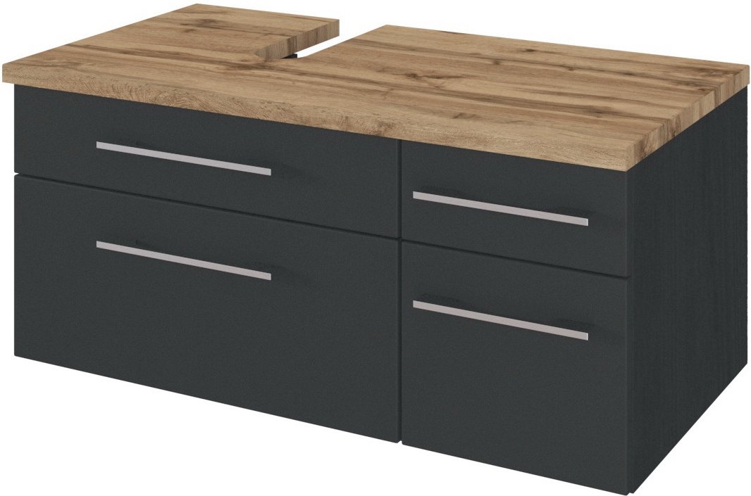 XORA Waschbeckenunterschrank links DAVOS, Holznachbildung