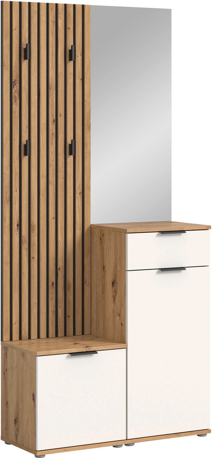 XORA Kompaktgarderobe SIMPLE, Holznachbildung