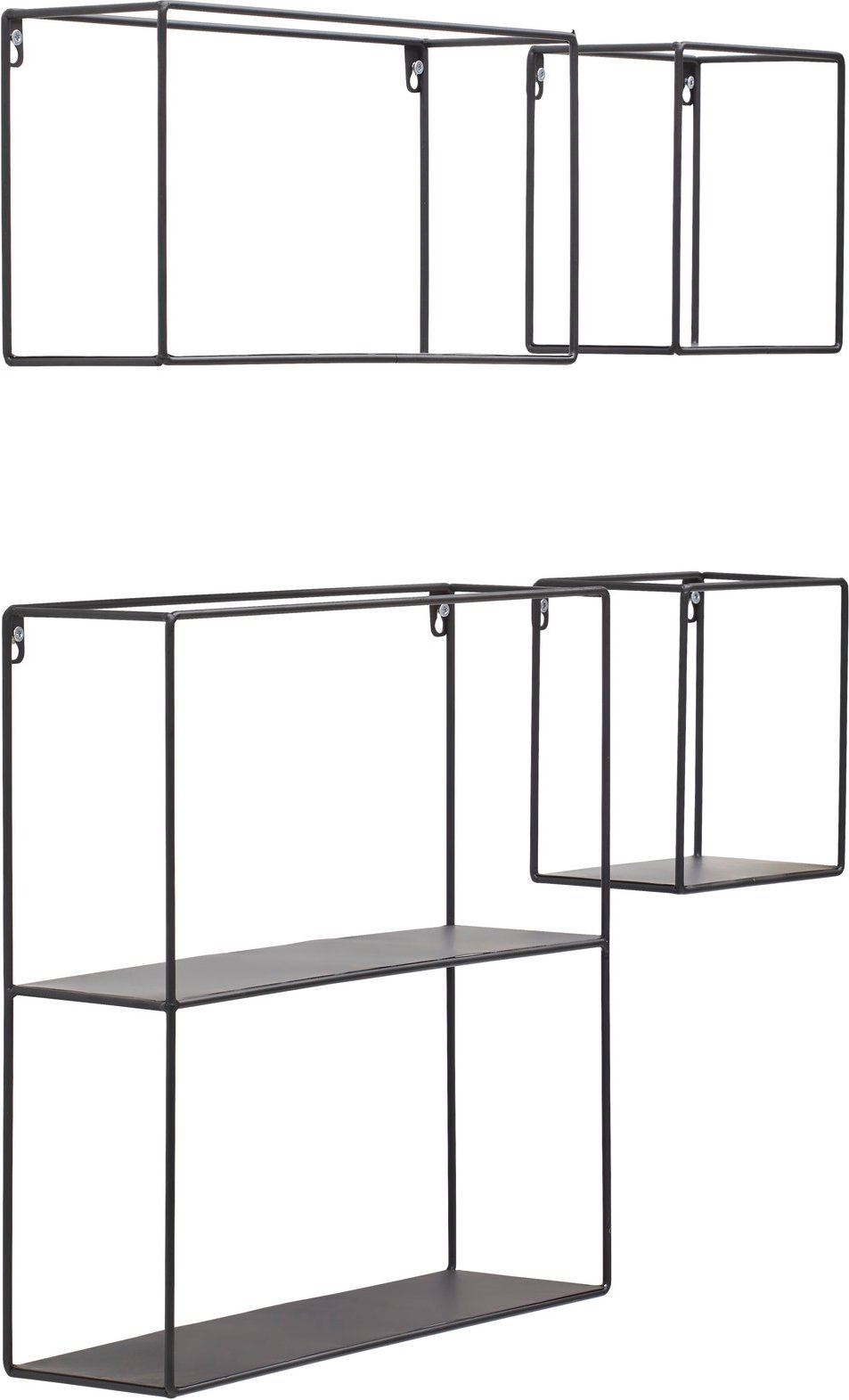 XORA Wandregal 4er Set CINDY, Metall