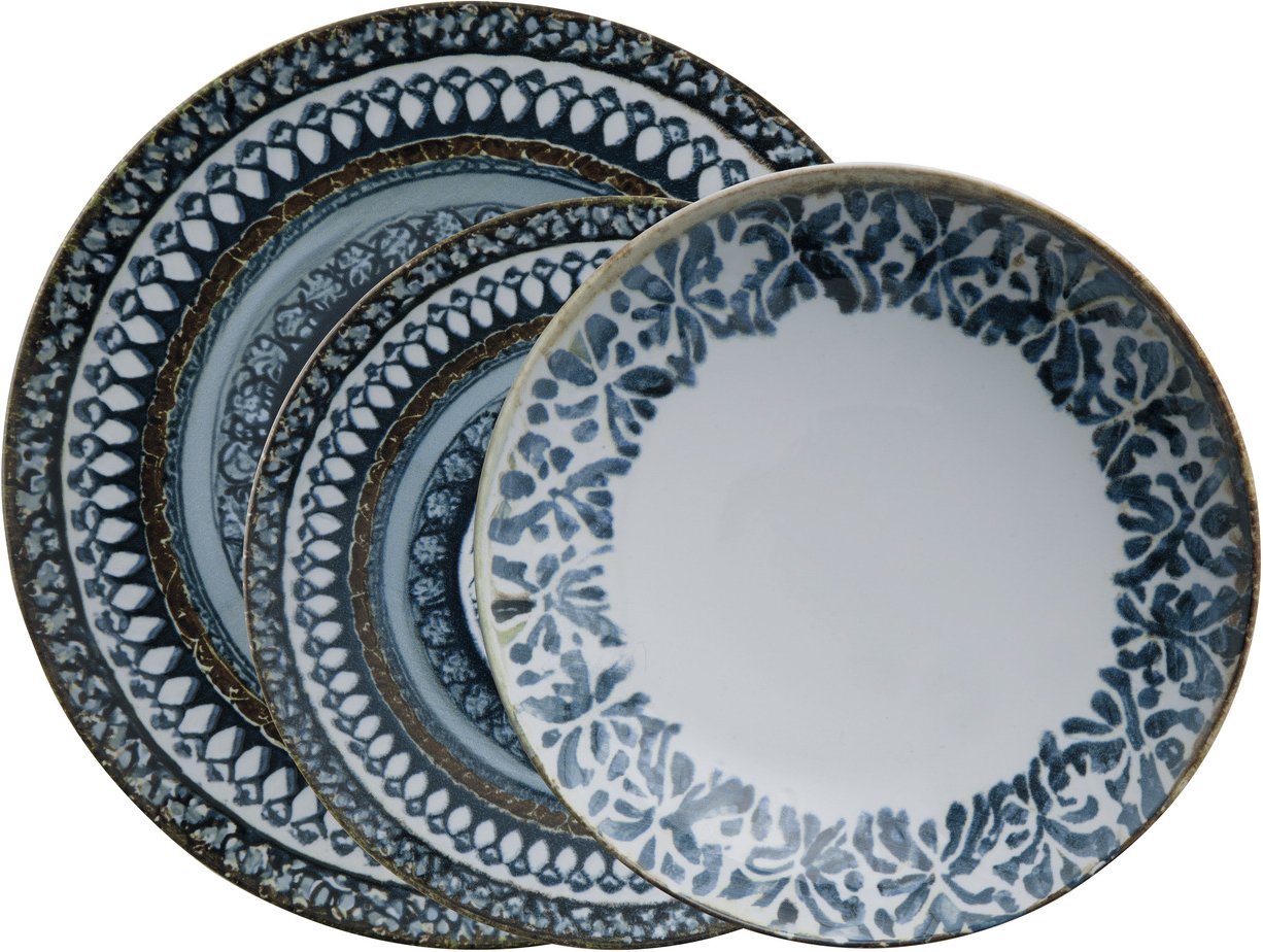 Arthur Krupp Tellerset Mediterraneum 12-tlg., Steinzeug