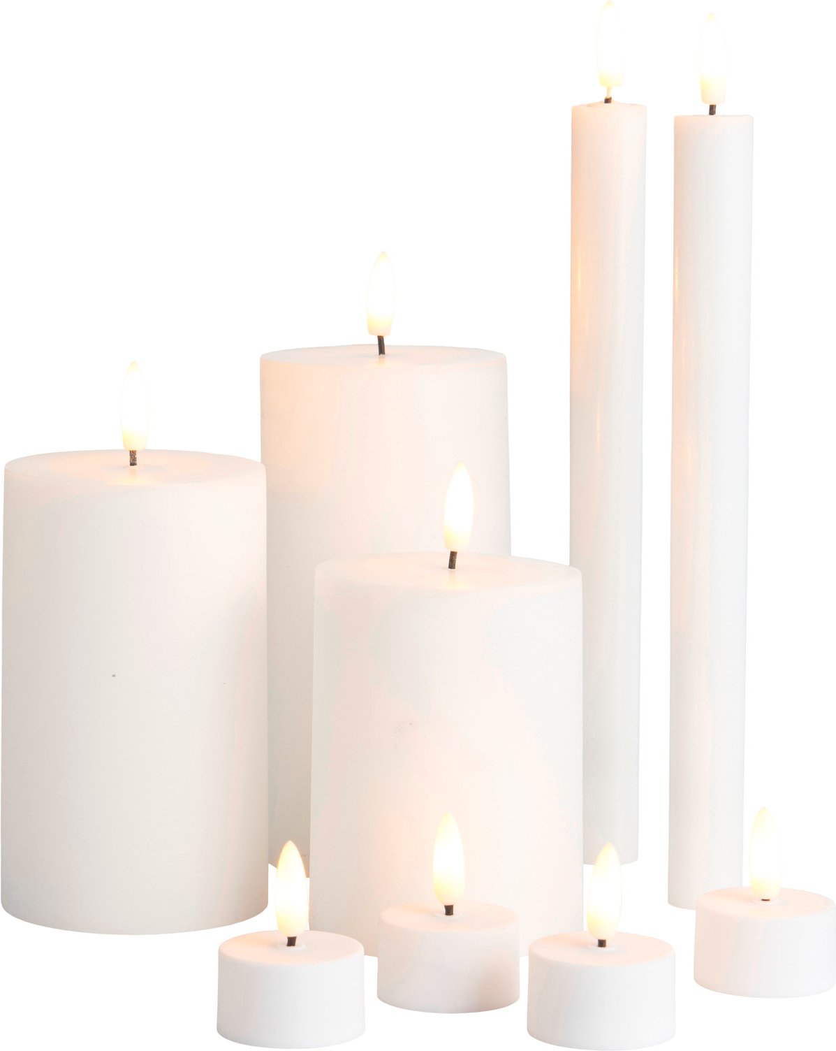 Day LED-Kerzenset 10-tlg., Kunststoff