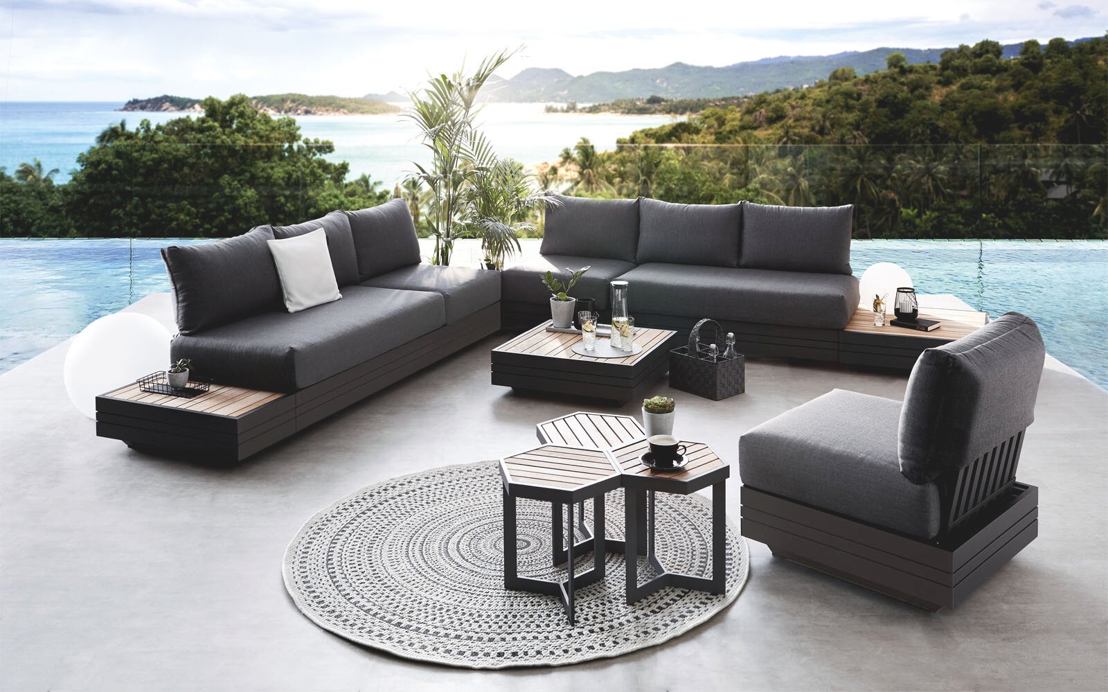 Zebra Kaffeetisch klein CUBO, Holz