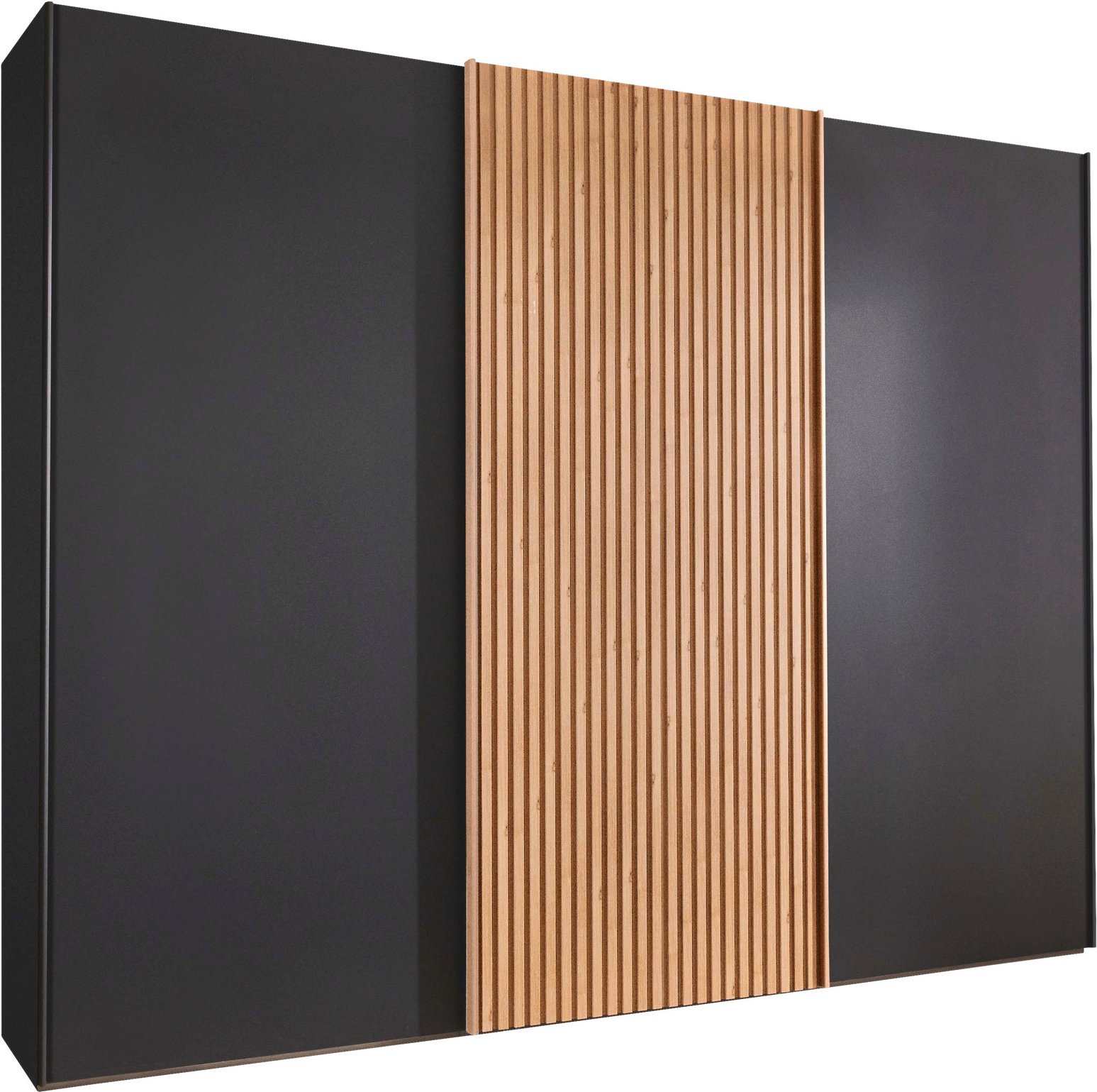 Novel Schwebetürenschrank TEXAS, Graphit, Holznachbildung