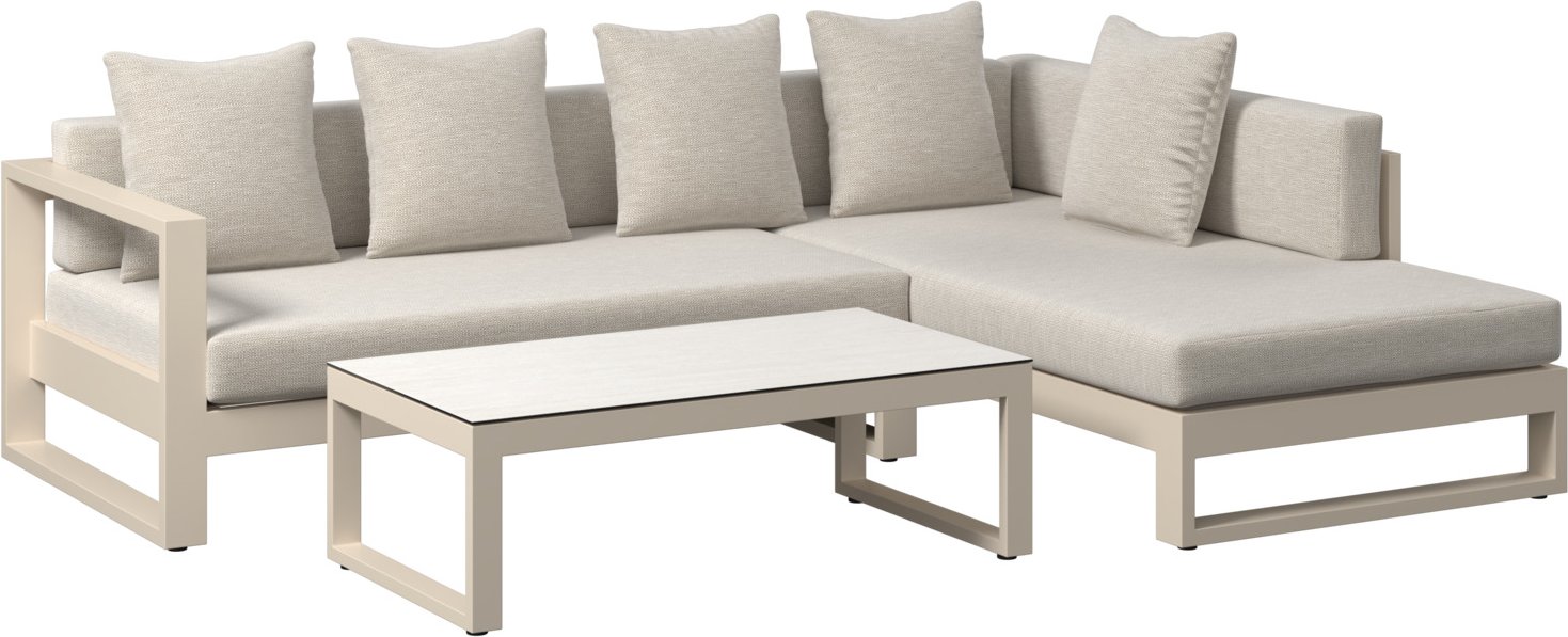 Amatio Lounge-Set (rechts) WILLIS, Aluminium