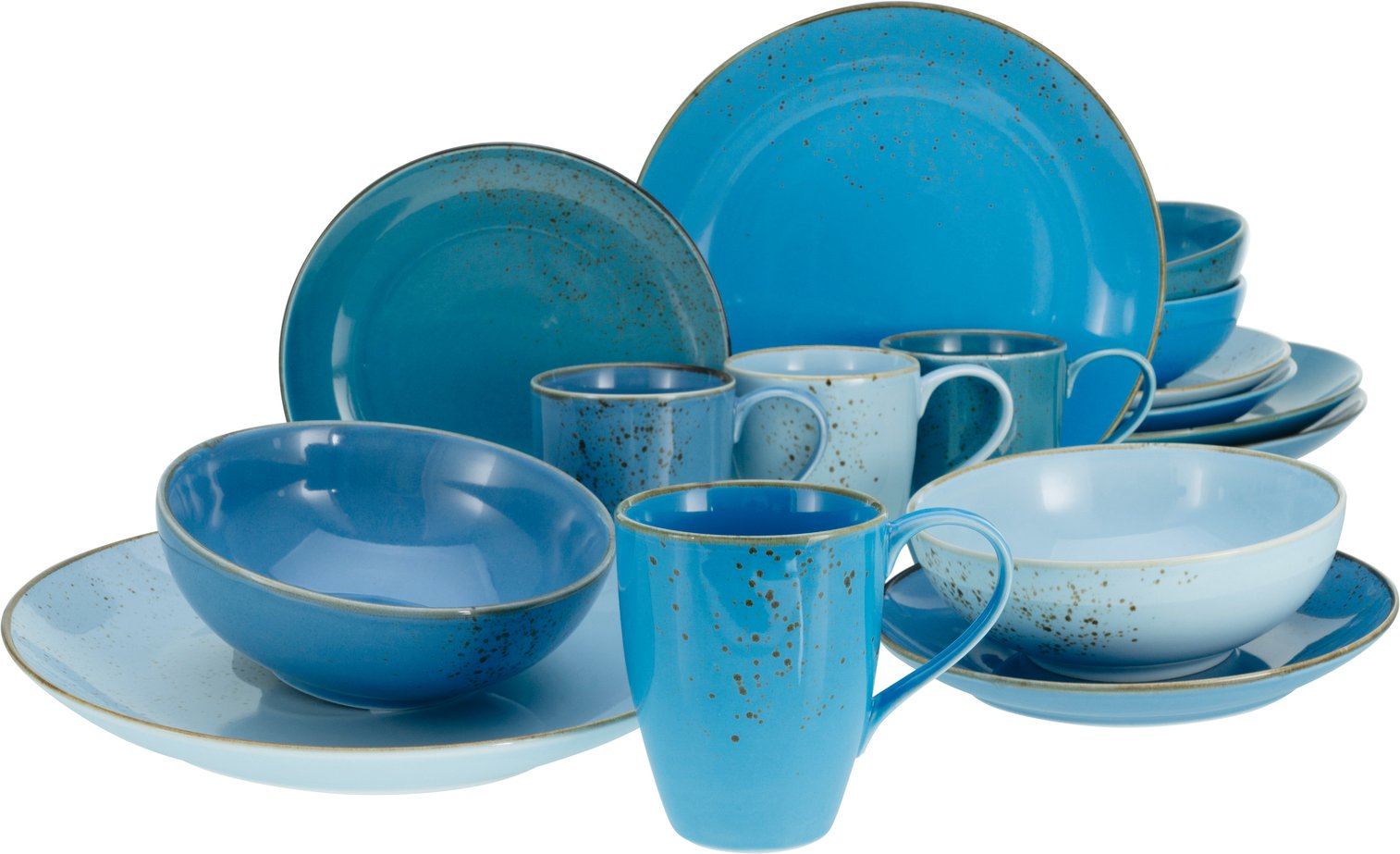 Creatable Kombiservice 16-tlg. NATURE COLLECTION AQUA, Steinzeug
