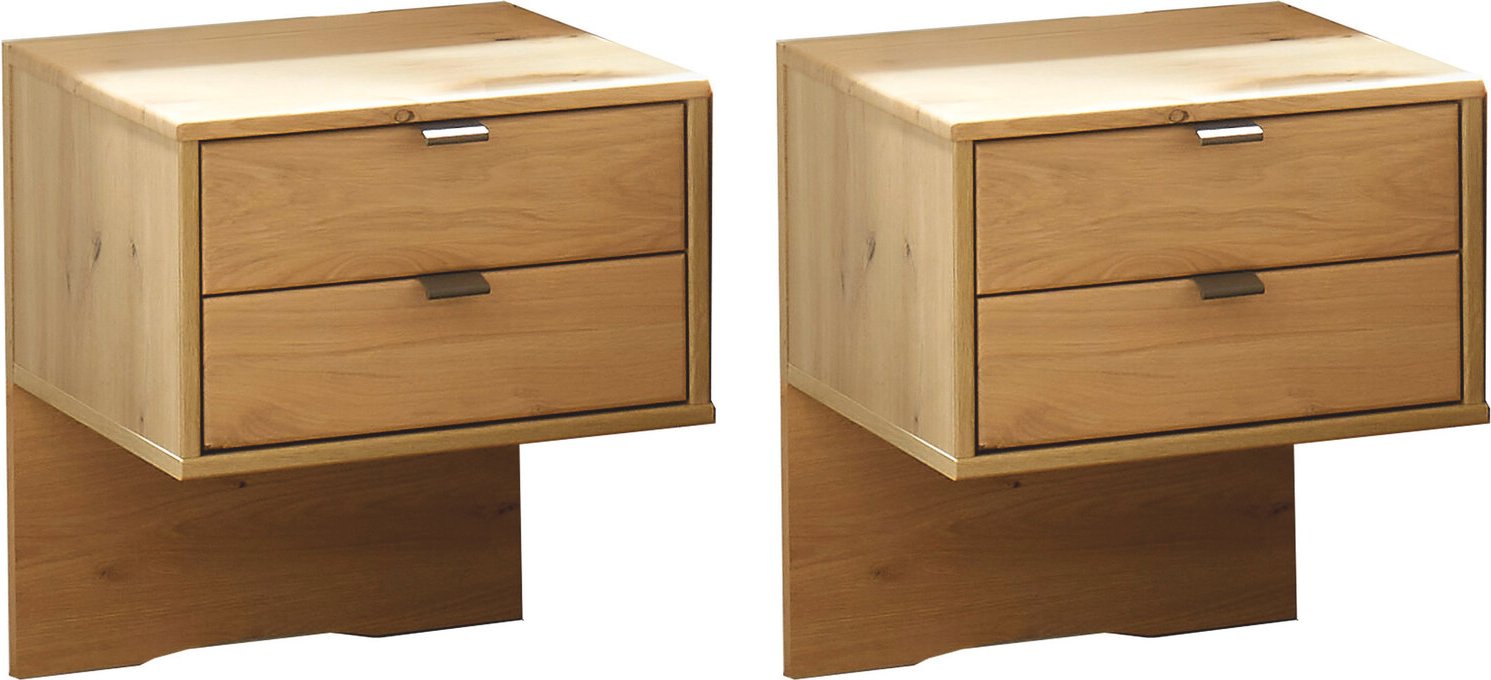 Linea Natura Nachtkonsolen-Paar CARDIFF, Teilmassiv