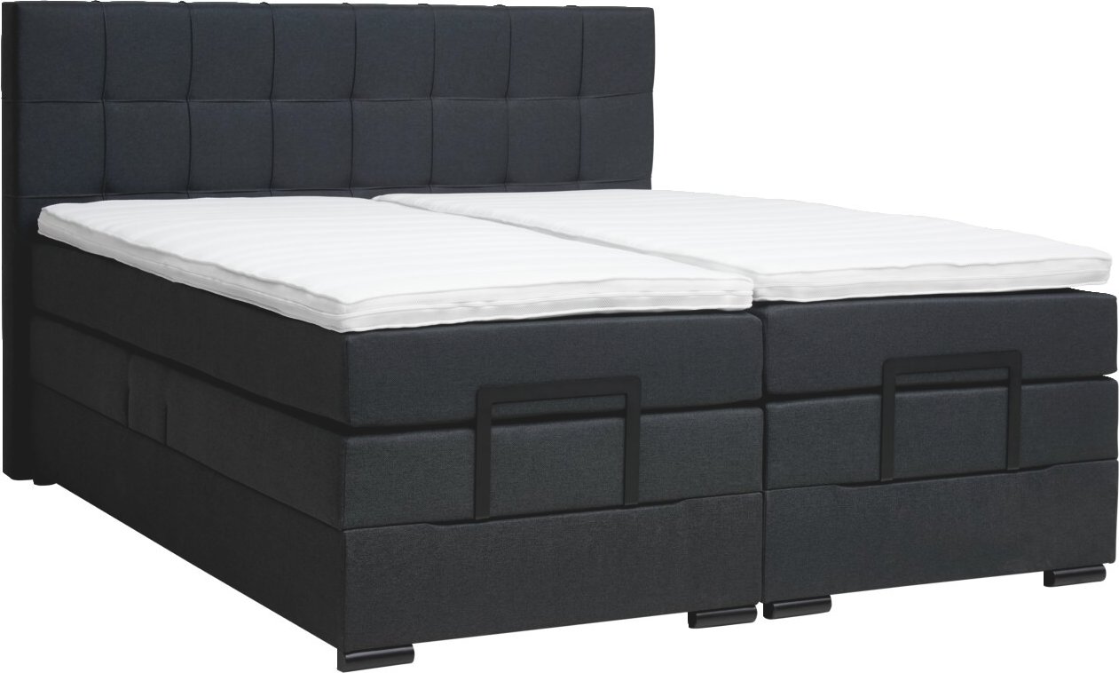 Moderano Boxspringbett VEGAS LUX, anthrazit, Stoff