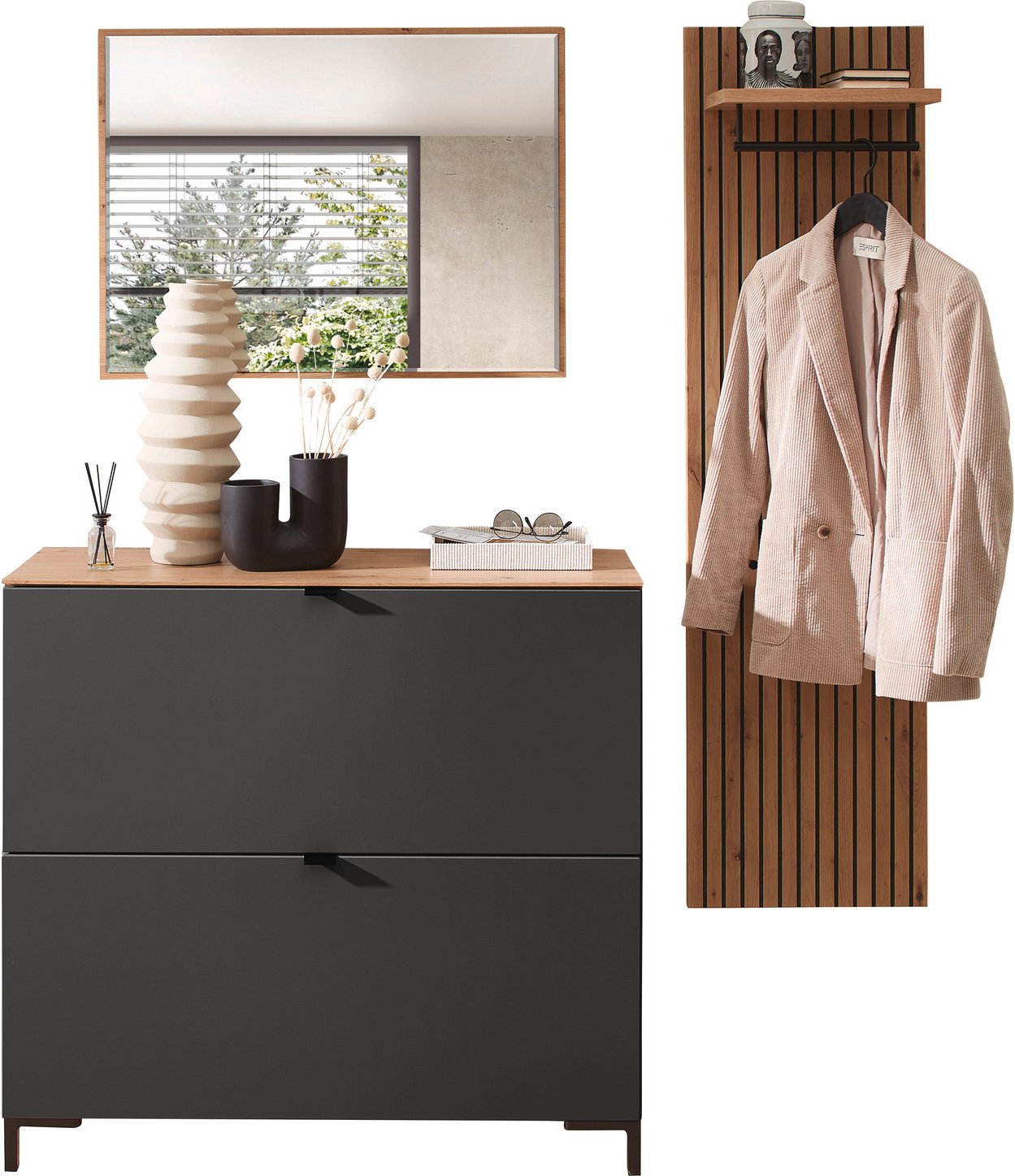 Voleo Garderoben-Set DIANA, Holznachbildung