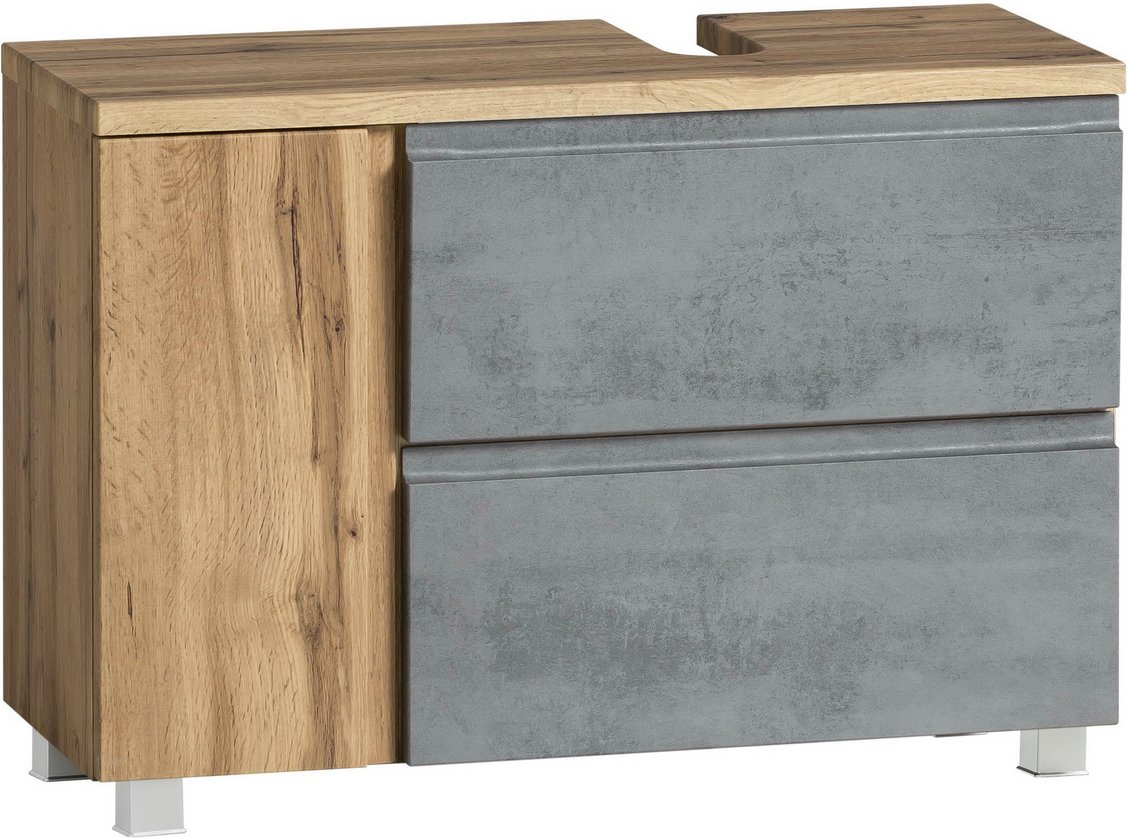 XORA Waschbeckenunterschrank rechts VARESE, Holznachbildung