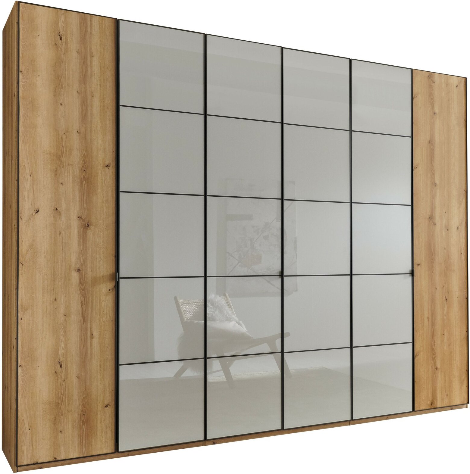 Novel Drehtürenschrank QUITO, Holznachbildung