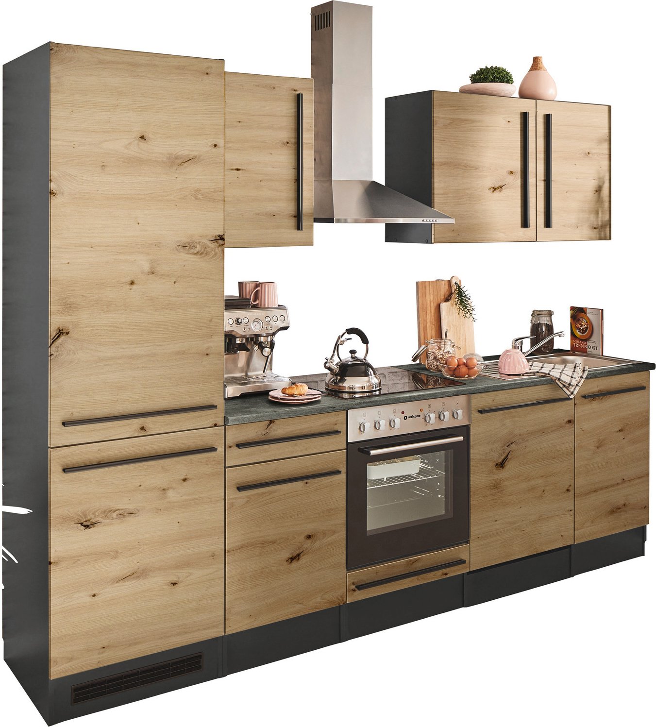 Yourkitchen Küchenblock 280 JAZZ, Holznachbildung