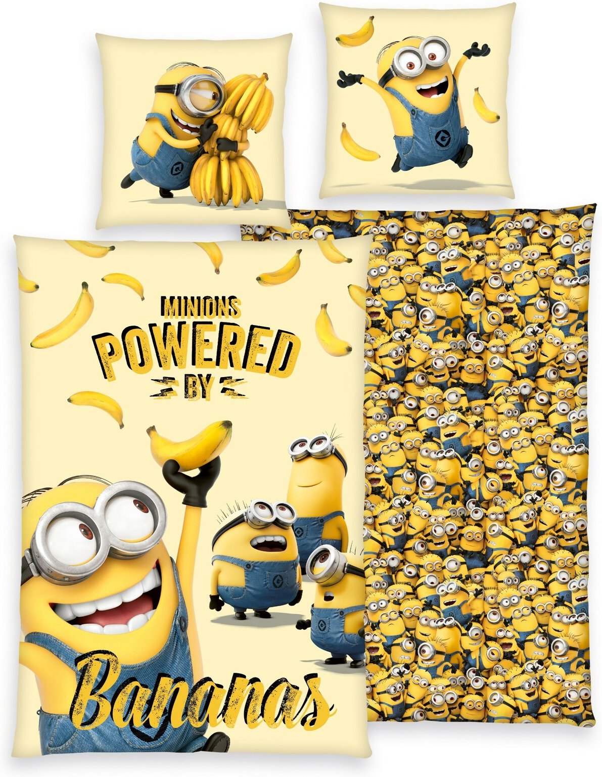 Minions Renforcé-Bettwäsche MINIONS, Baumwolle