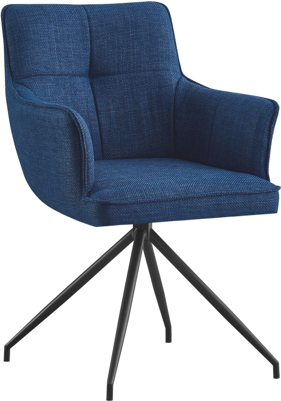 Novel Armlehnstuhl BILL, blau, Stoff