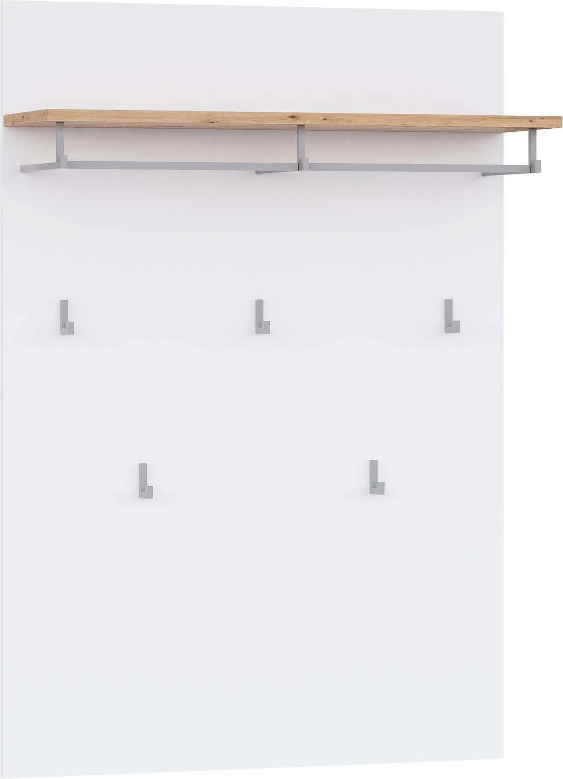 Carryhome Garderobenpaneel MALEA, weiß/eiche, Melamin