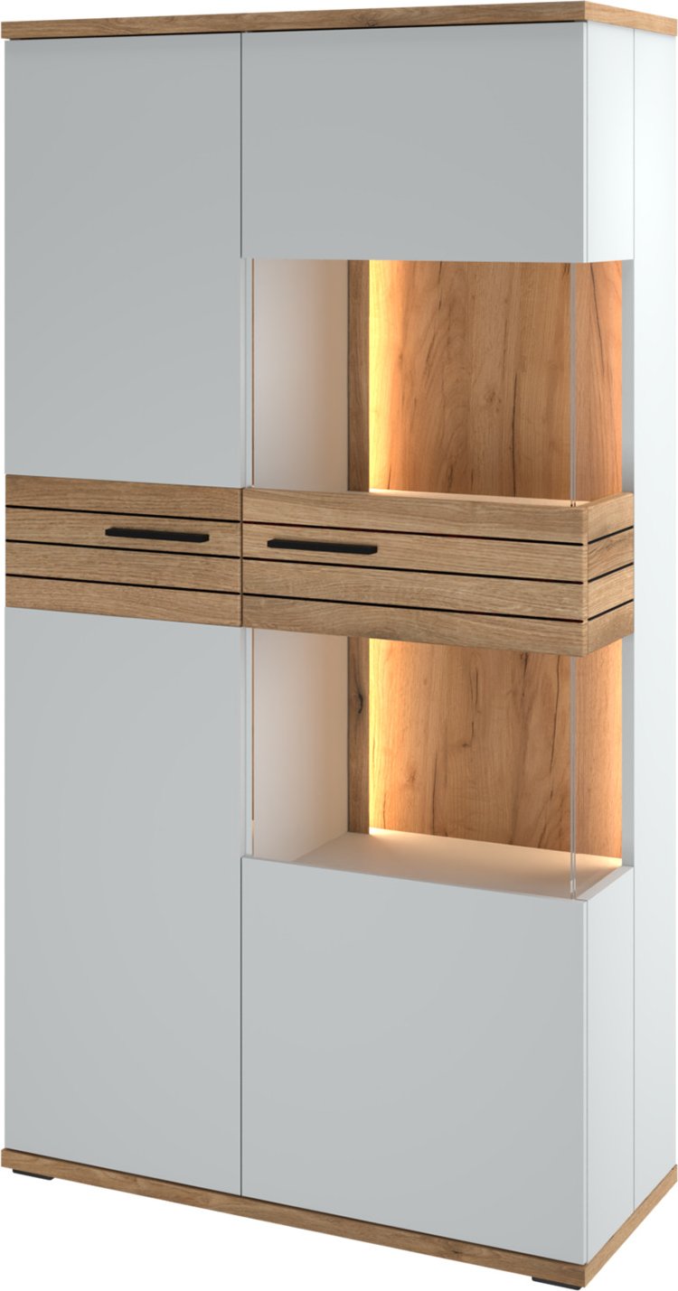 Set one by Musterring Highboard SET ONE QUINCY, Holznachbildung