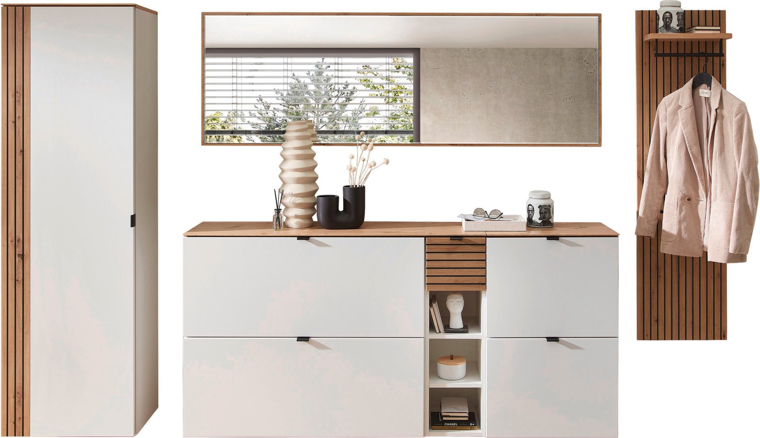 Thumbnail - Voleo Garderoben-Set DIANA, Holznachbildung