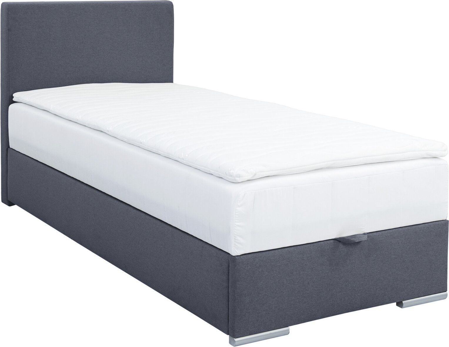 Thumbnail - Z2 Boxspringbett TOM, dunkelblau, Stoff