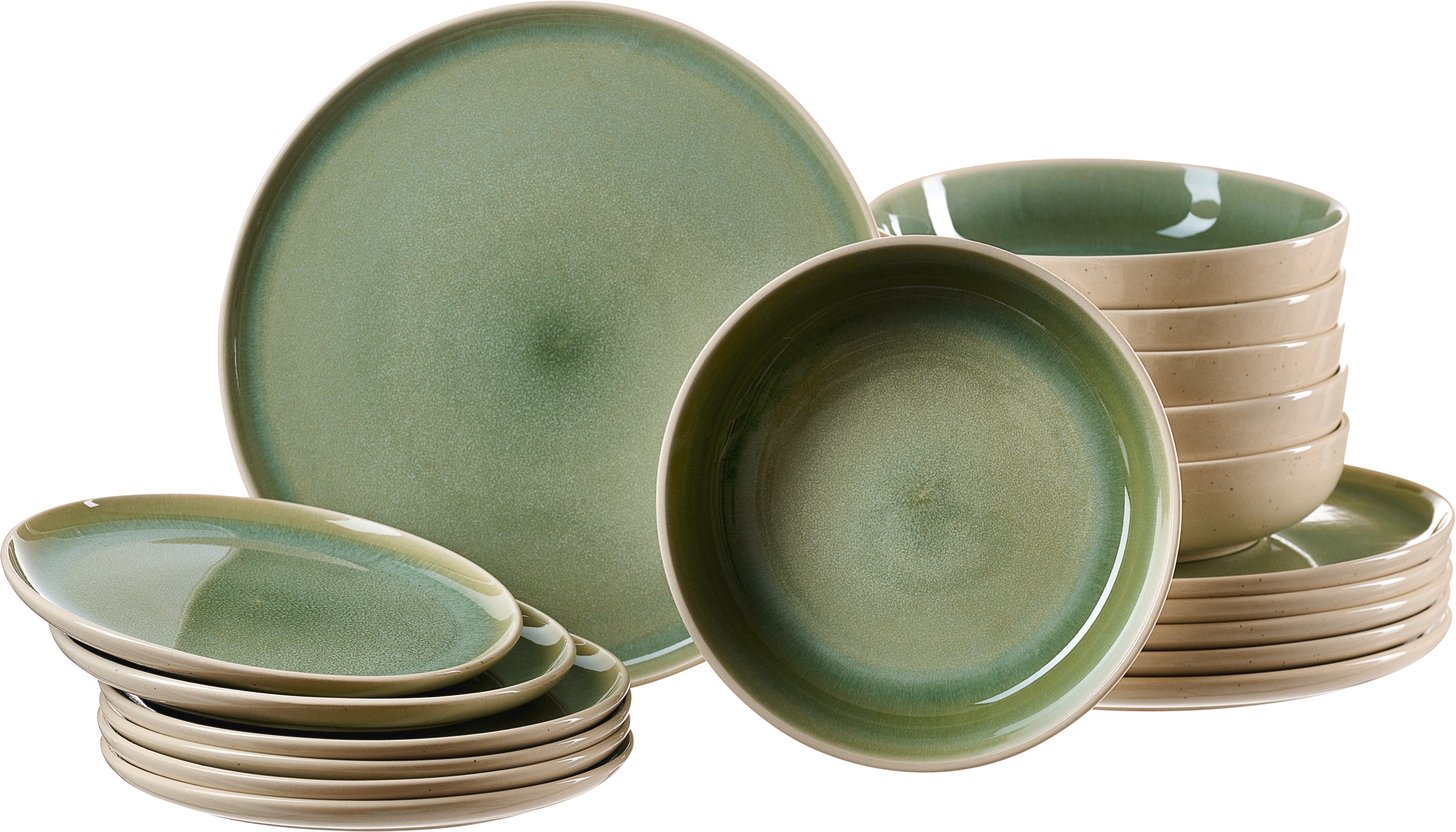 Ritzenhoff & Breker Tellerset 18-tlg. SKOG, Steingut