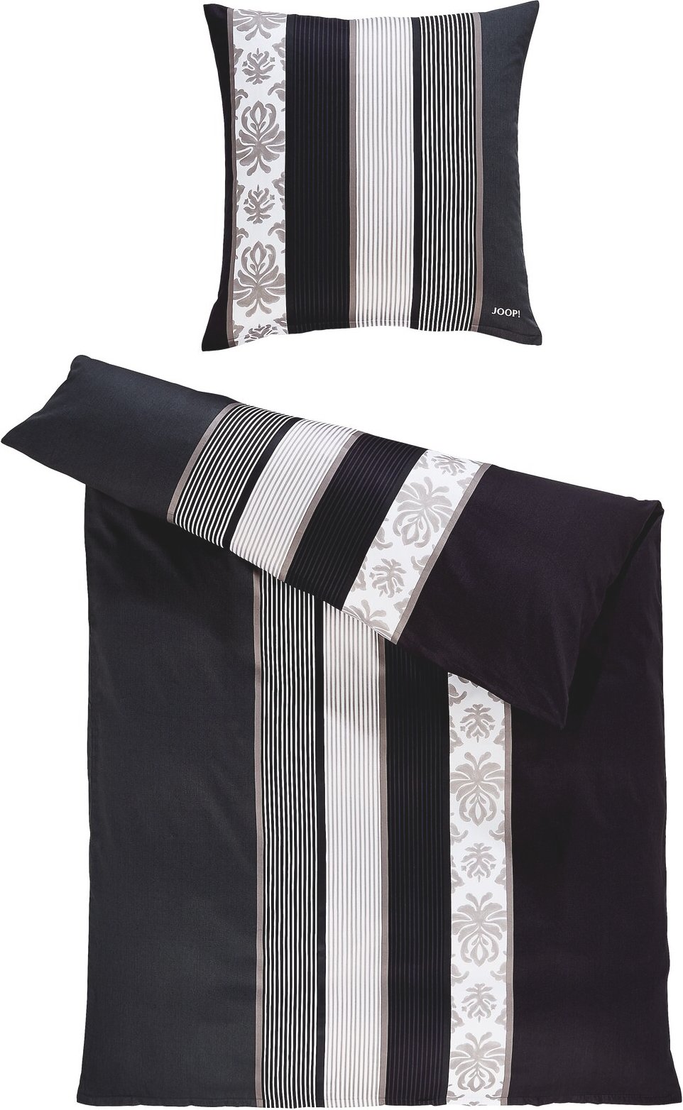 JOOP! Bettwäsche 135x200cm ORNAMENT STRIPE EX, Baumwolle