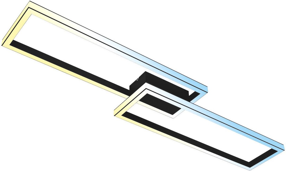 Briloner LED-Deckenleuchte FRAME BOLD, schwarz, Metall