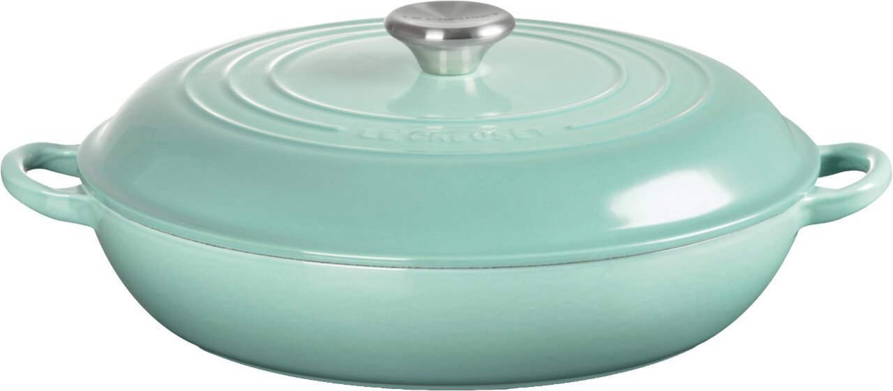 LE CREUSET Gourmet-Profitopf 30cm SAGE, grün-grau, Gusseisen