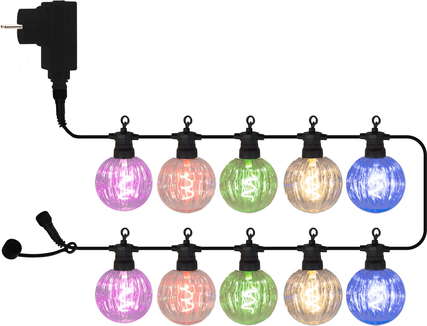 Sirius LED-Lichterkette 10er LUKE, Kunststoff