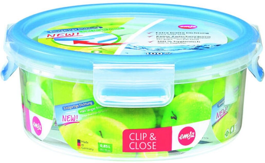 Thumbnail - Emsa Dose CLIP & CLOSE 0,85 Liter, transparent, Kunststoff