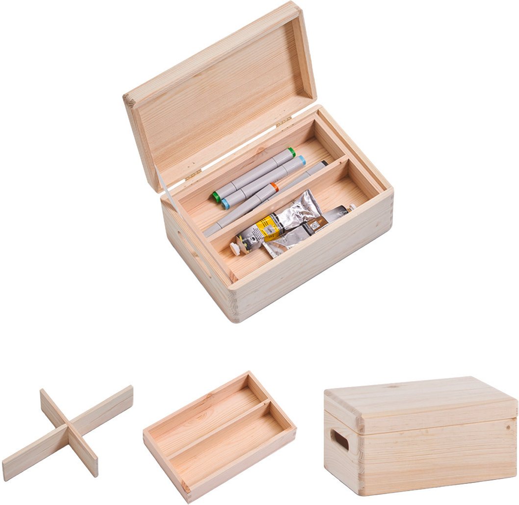 Thumbnail - Zeller Present Allzweckkisten-Set m. Deckel, Holz